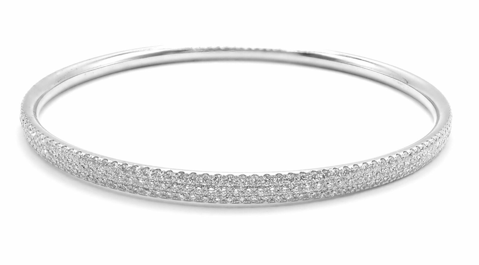 Tiffany & Co. Tiffany & Co White Gold Full Diamond Three Row Bracelet Size ONE SIZE - 4 Thumbnail