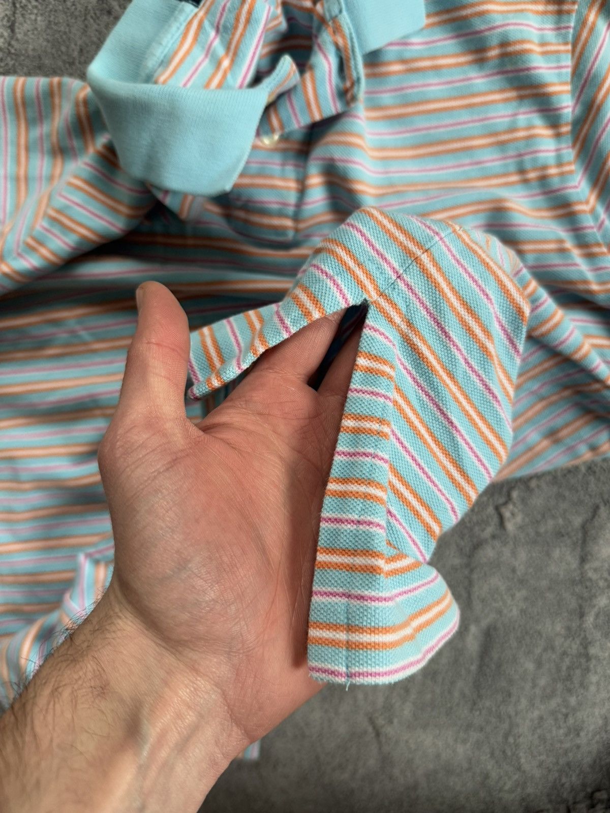 Polo Ralph Lauren × Ralph Lauren × Vintage Polo Ralph Lauren M striped polo button up T-shirt tee RL Size US M / EU 48-50 / 2 - 11 Thumbnail