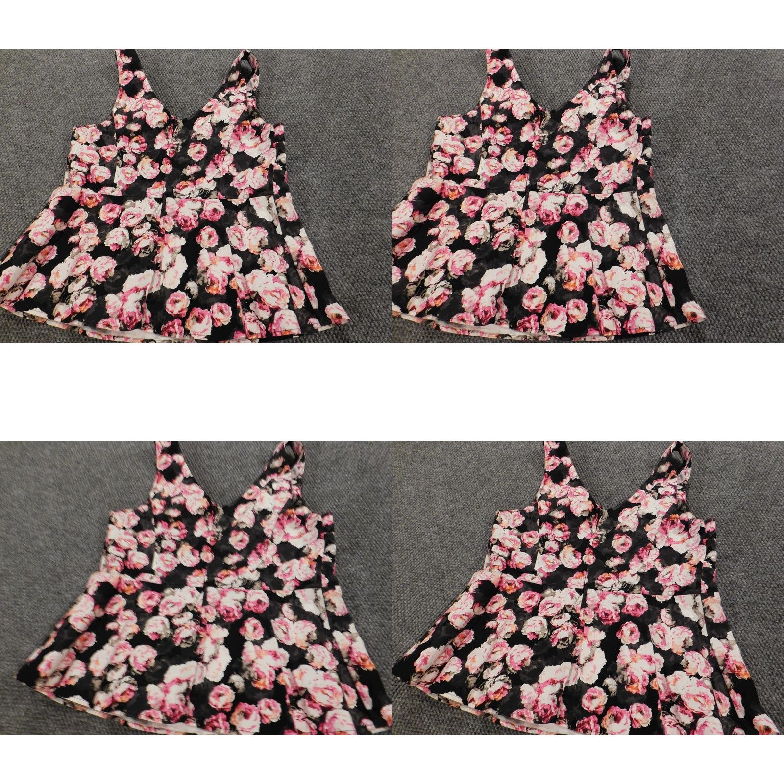 Torrid Torrid Blouse Shirt Pink Floral Sleeveless 1X Womens Plus Cotton Rayon Collared Pullover Casual Button Classic Fit Size XL / US 12-14 / IT 48-50 - 8 Thumbnail