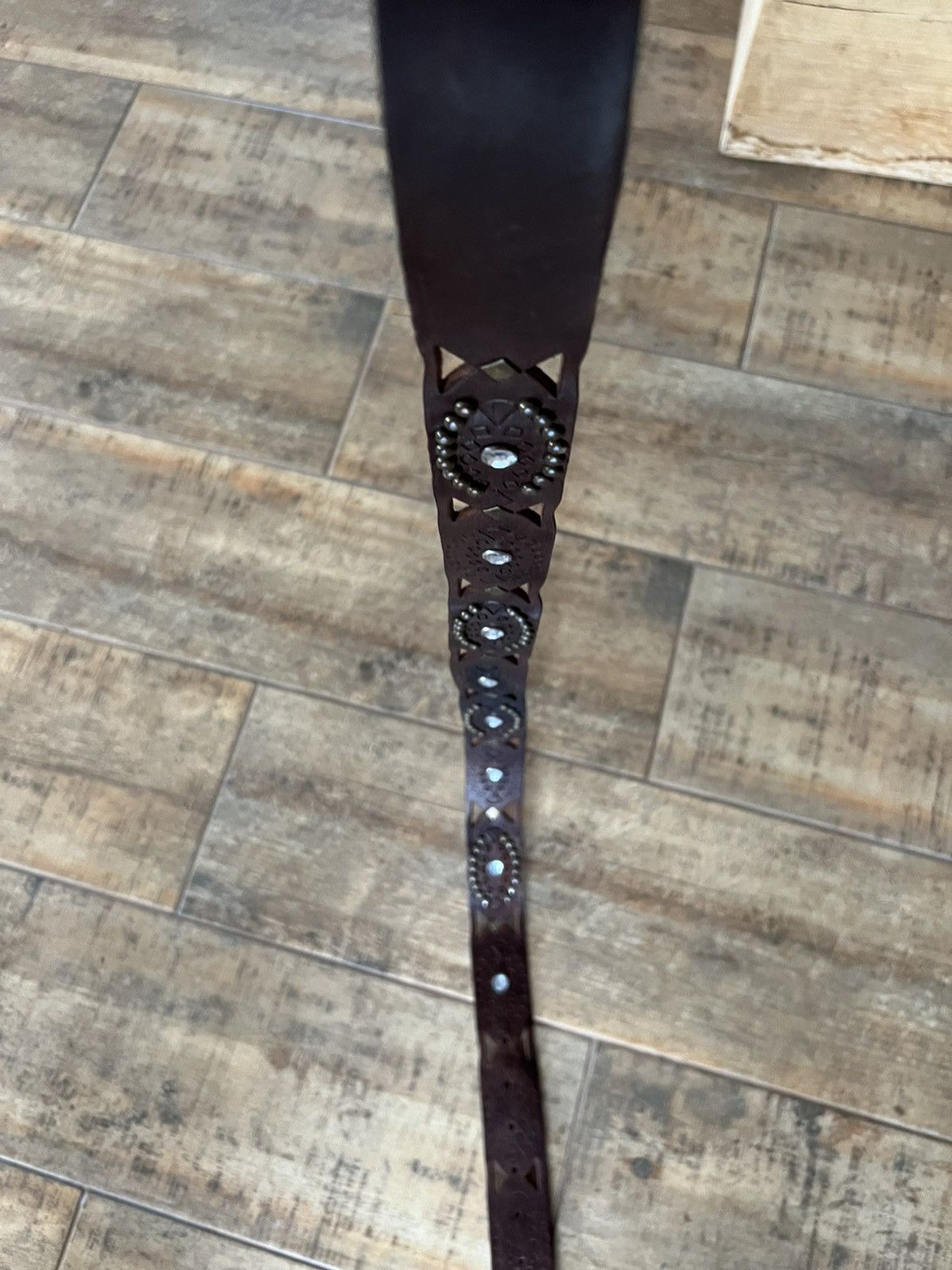 Leather × Vintage Leather belt 99cm, S, Size ONE SIZE - 3 Thumbnail