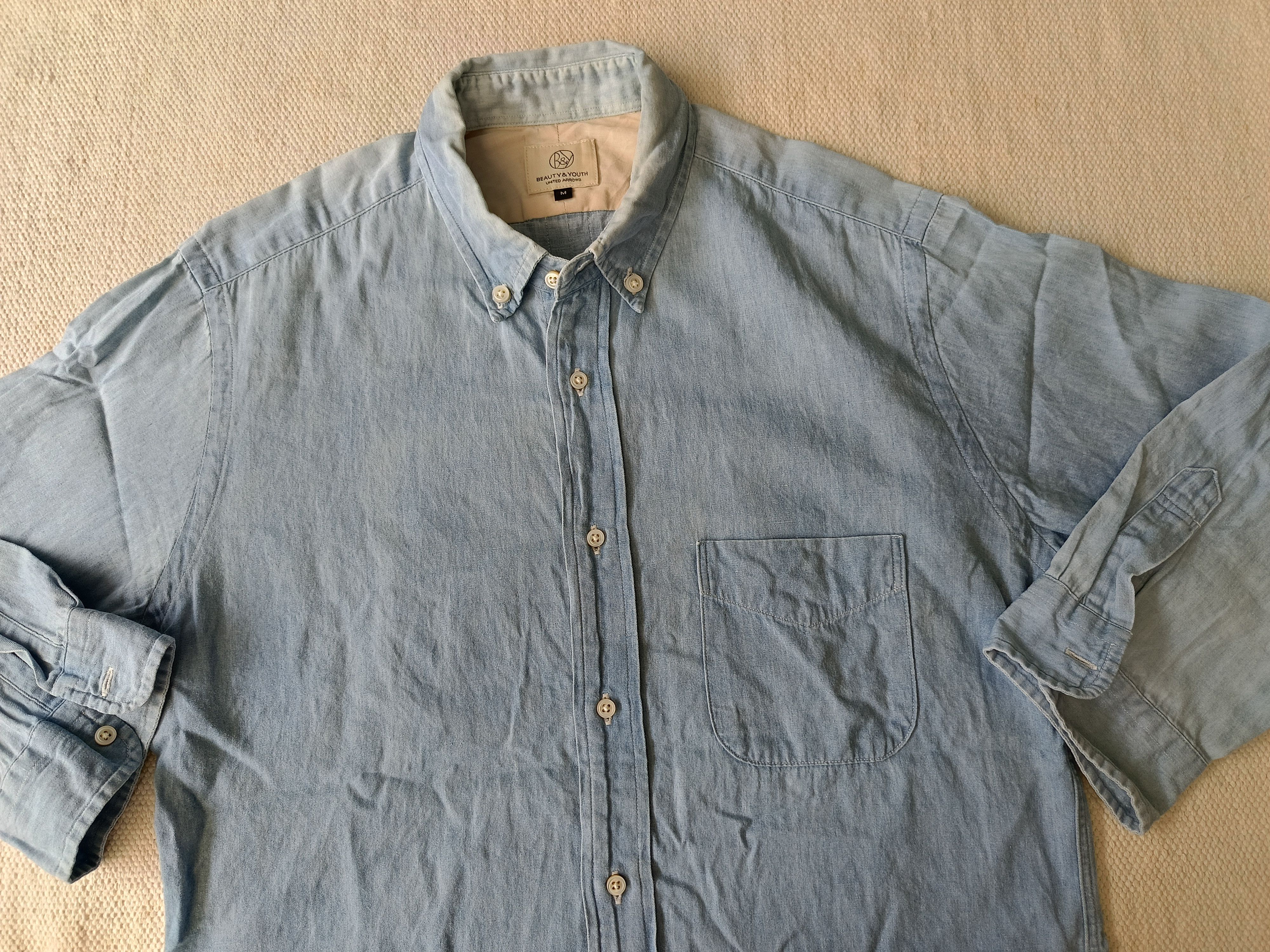 BEAUTY&YOUTH × United Arrows UNITED ARROWS Beauty Youth denim chambray faded shirt Size US M / EU 48-50 / 2 - 9 Thumbnail