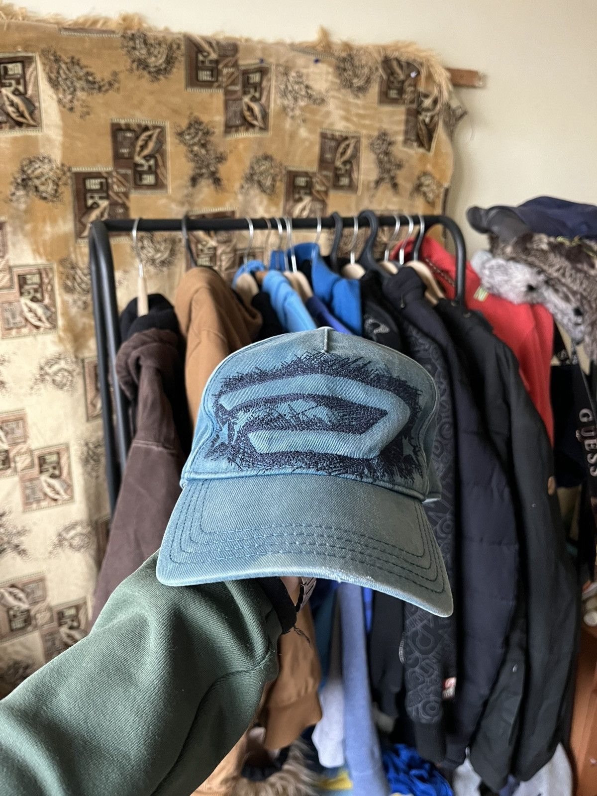 Diesel Diesel Distressed "D" Logo Baseball Cap Y2K Size ONE SIZE - 1 Thumbnail
