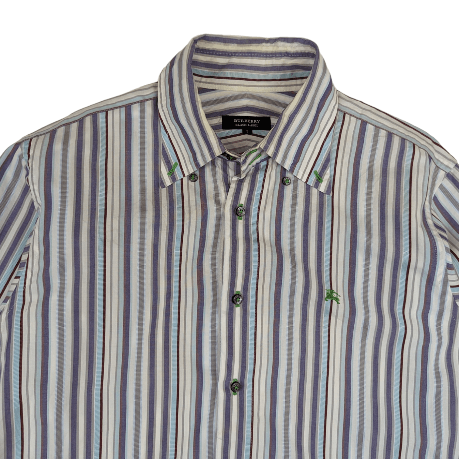 Burberry BURBERRY Striped Button Up Shirt Size US L / EU 52-54 / 3 - 4 Thumbnail