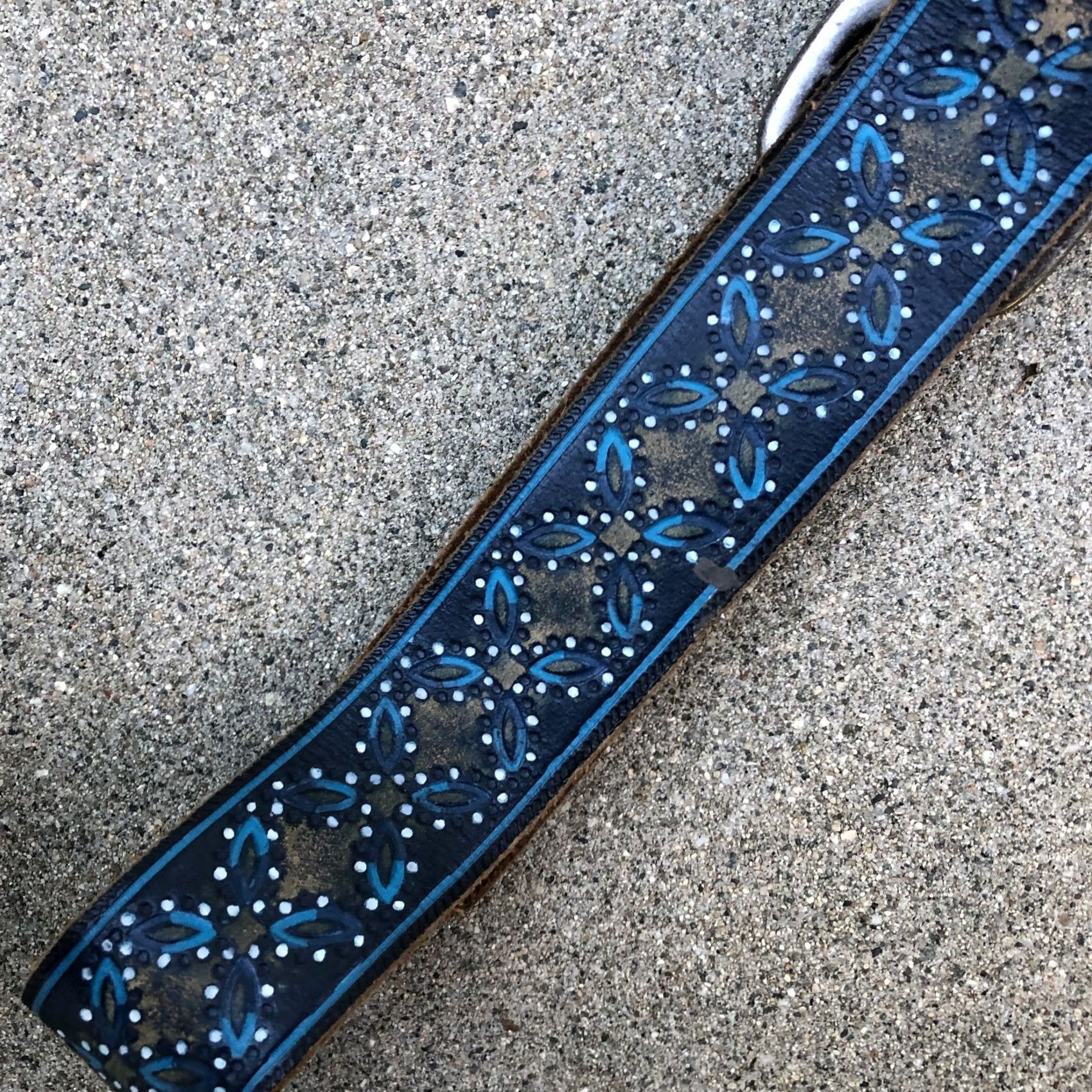 Lucky Brand LUCKY BRAND Belt Women's XL Blue Leather Waist Length: 45" Size ONE SIZE - 5 Thumbnail