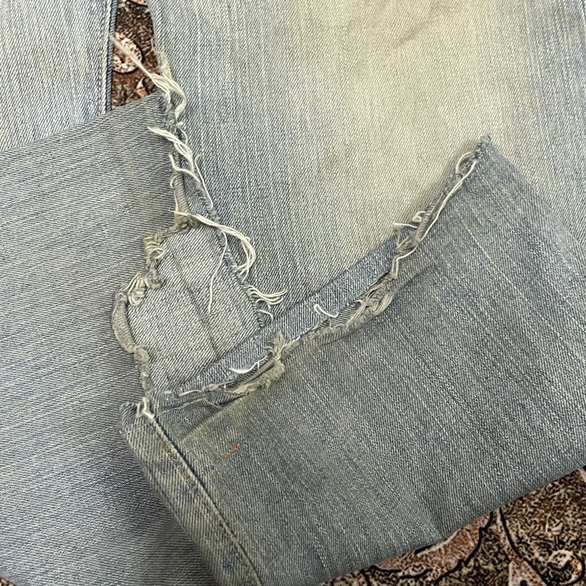 Edwin 🔥Edwin 505 Stoned Washed Ripped Distress Dirty Selvedge Jean Size US 35 - 7 Thumbnail