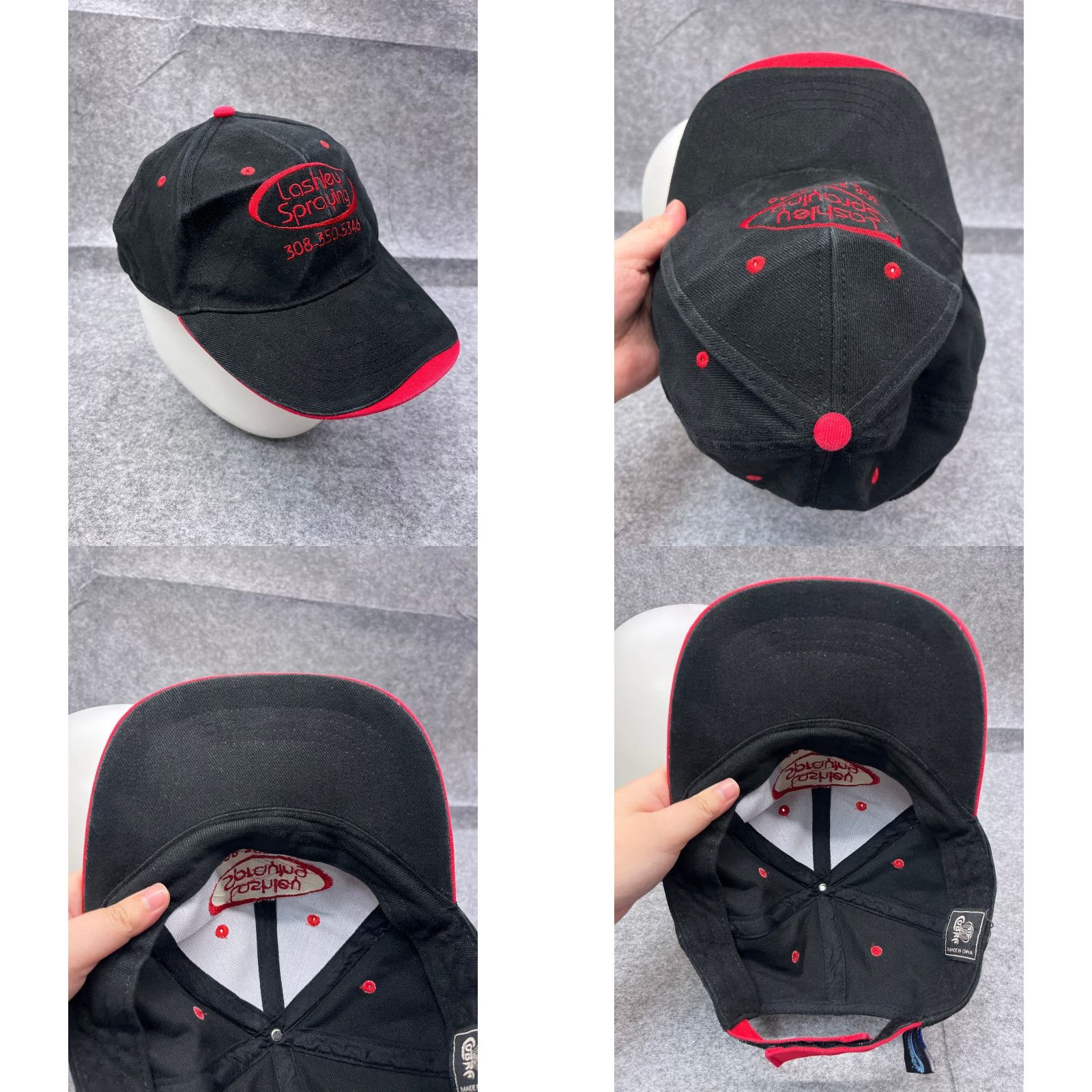 Praying Cobra Lashley Hat Baseball Cap Cap Strap Back One Size Black Red Cotton Crop Sprayin Adjustable Lightweight Unisex Adults Size ONE SIZE - 8 Thumbnail