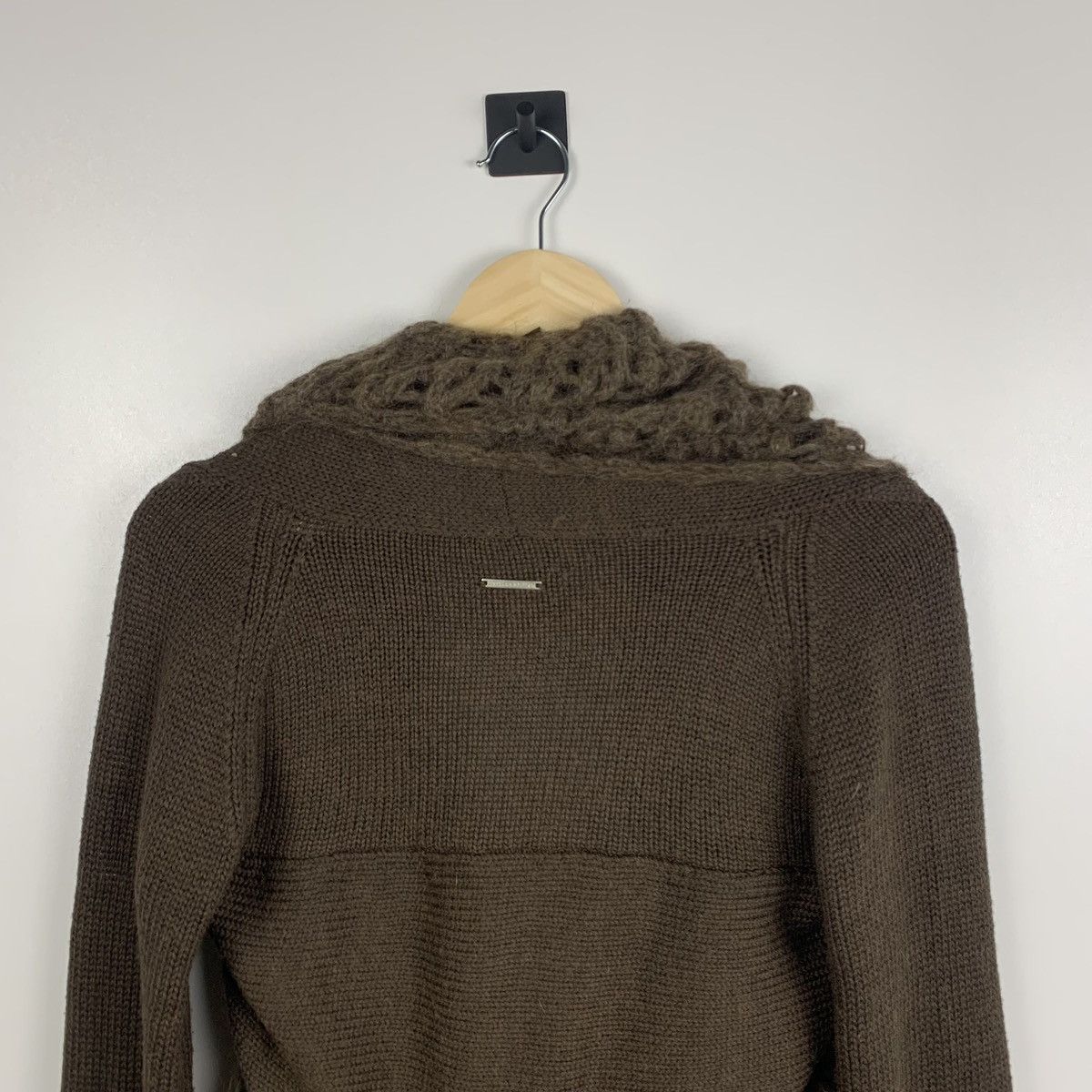 Trussardi Trussardi Jeans Brown Acrylic Wool Cardigan Size M Y2K Size M / US 6-8 / IT 42-44 - 14 Thumbnail