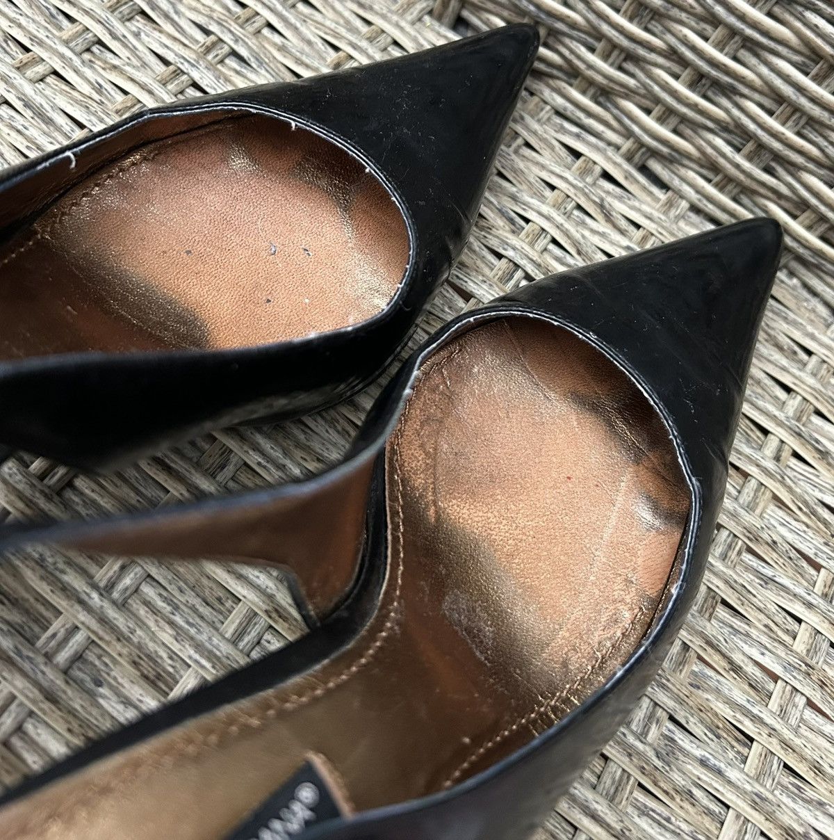 Dolce & Gabbana Dolce & Gabbana Patent Leather Pointed Toe Slingback Heels Size US 6.5 / IT 36.5 - 18 Thumbnail