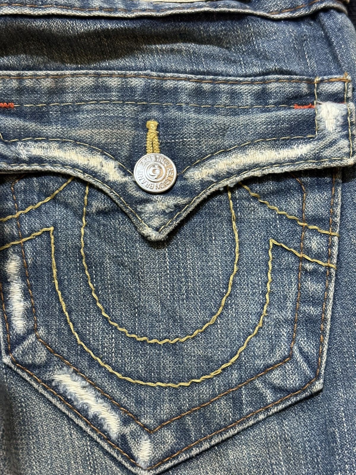 True Religion Vintage True Religion Joey Flare Non Alignment Grunge Denim Size US 29 - 10 Thumbnail