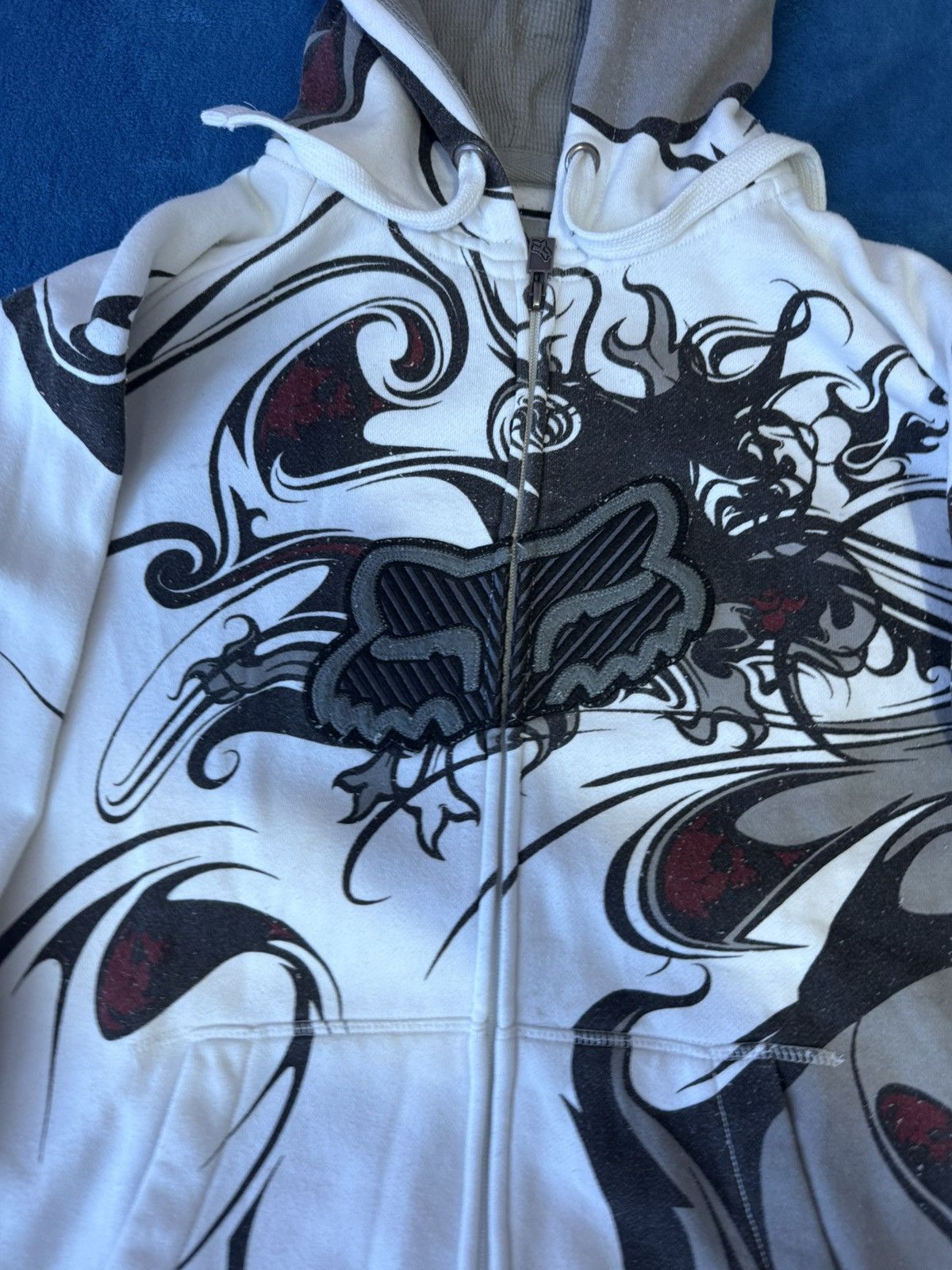 Fox Racing × Vintage Y2K Sasquatch Spell Out Embroidered Logo Hoodie Size US M / EU 48-50 / 2 - 4 Thumbnail