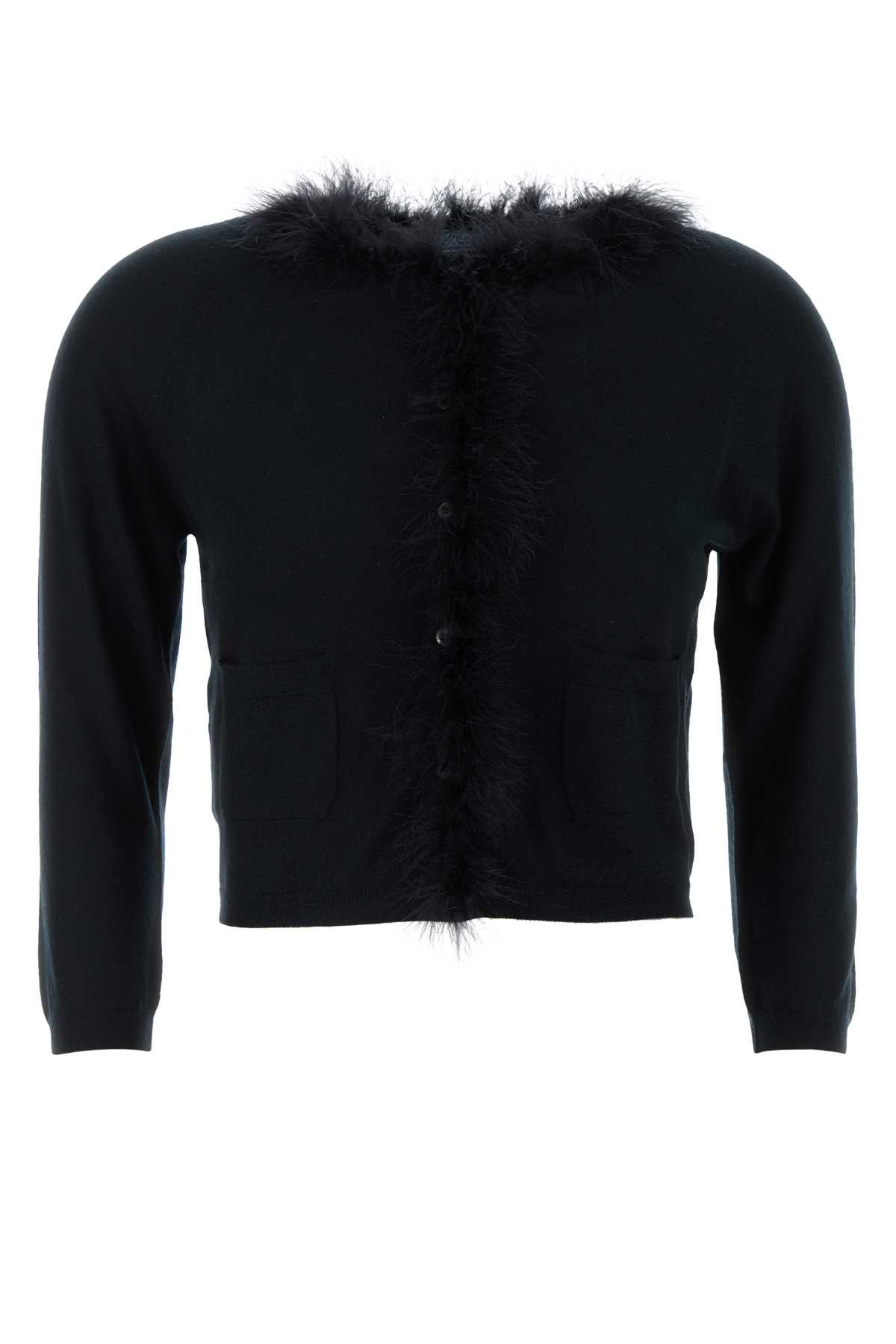 Prada Black Cashmere Cardigan Size M / US 6-8 / IT 42-44 - 1 Thumbnail