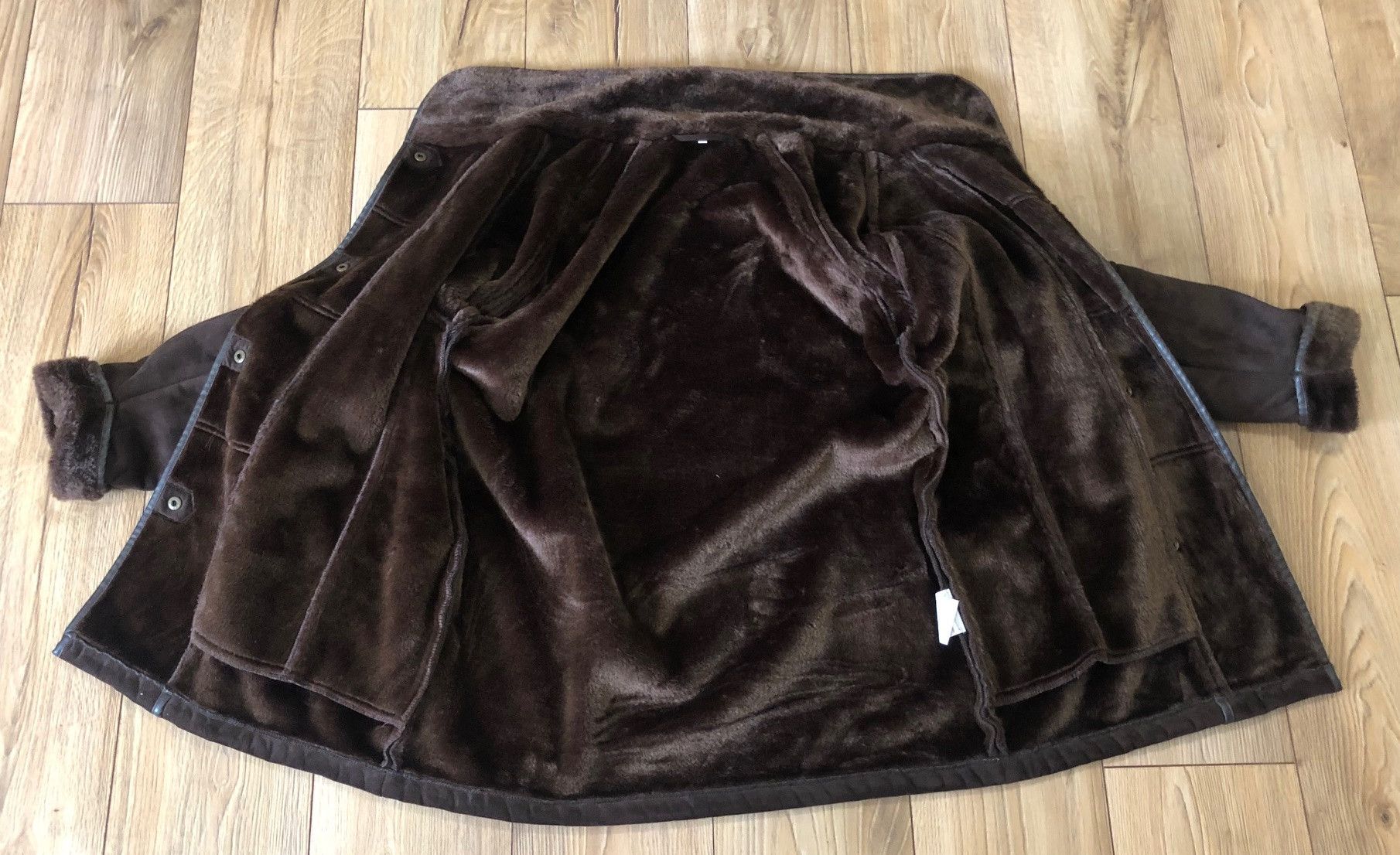 Other Women's jacket brown chocolate XL/2XL suede + fur Size XXL / US 16-18 / IT 52-54 - 8 Thumbnail