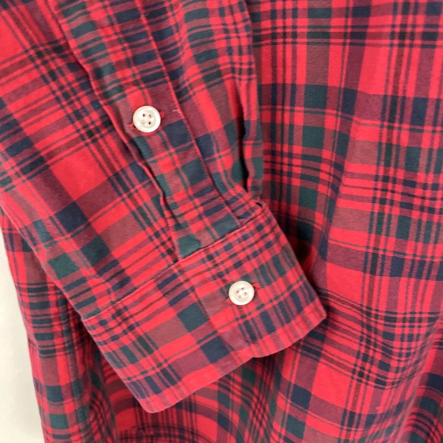 Ralph Lauren Ralph Lauren Button-Up Shirt Mens Large Red Blue Plaid Cotton Classic Fit Button-Front Casual, All Seasons, Logo, Button-Down, Long Sleeve Size US L / EU 52-54 / 3 - 7 Thumbnail