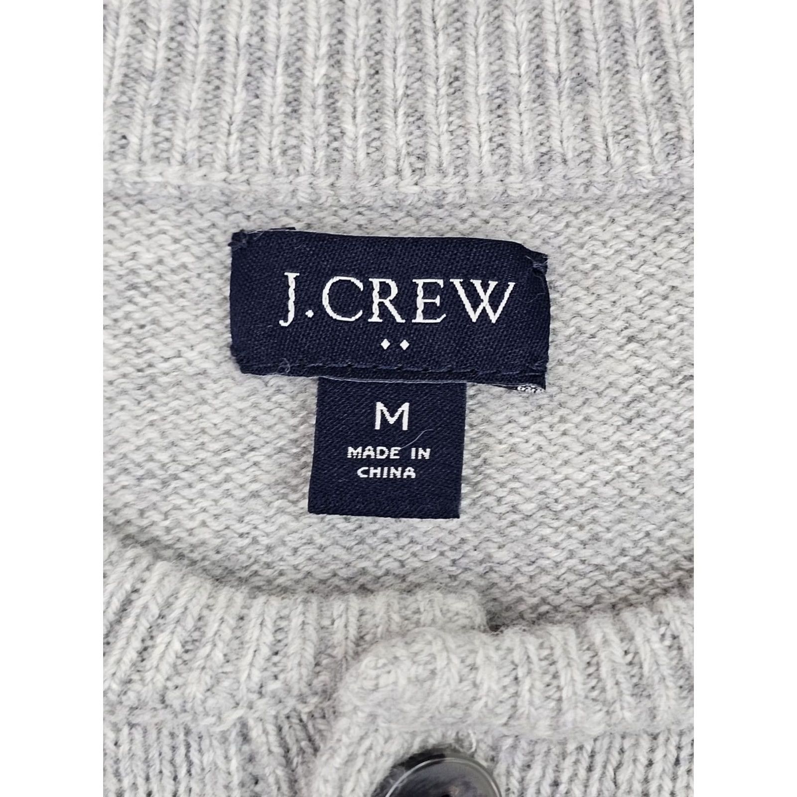 J.Crew J.CREW Lambswool Blend Henley Sweater Men M Gray Crew Neck EUC Pullover Knit Long Sleeve Solid Pattern Casual Preppy Size US M / EU 48-50 / 2 - 3 Thumbnail