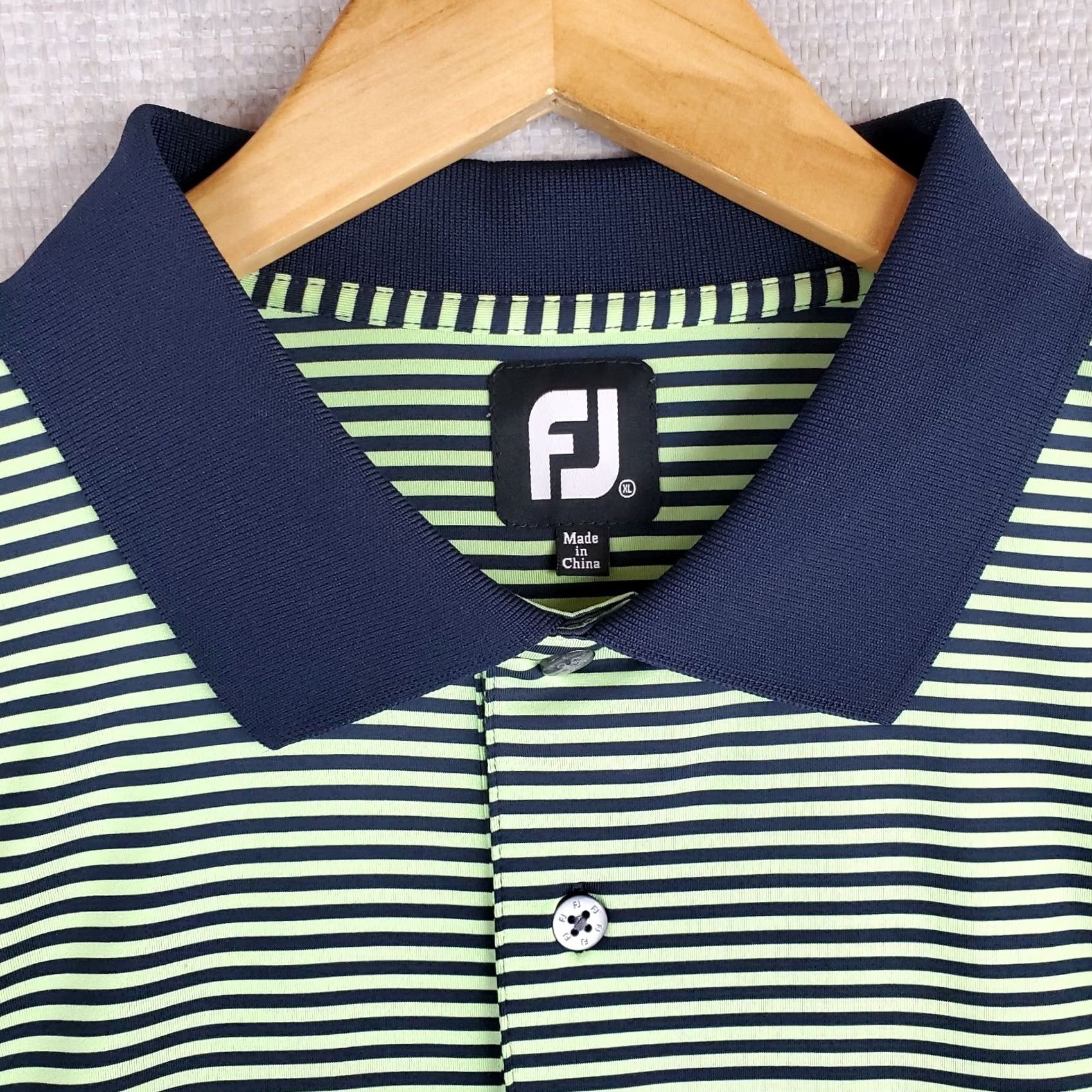 Footjoy FOOTJOY PGA NATIONAL Polo Shirt Size XL Mens Green/Blue Striped Performance Size US XL / EU 56 / 4 - 3 Thumbnail