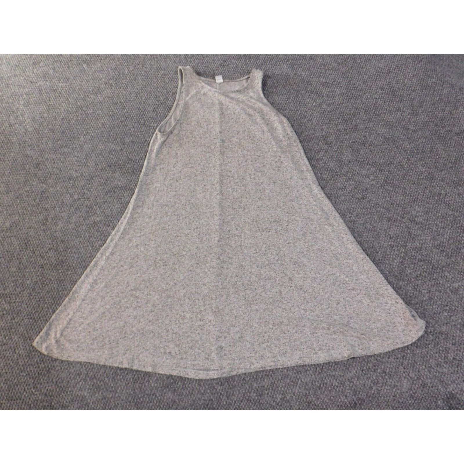 Old Navy Old Navy Dress A-Line Womens Medium Gray Sleeveless Rayon Knee Length Casual Button Crew Neck Stretch Size M / US 6-8 / IT 42-44 - 2 Thumbnail