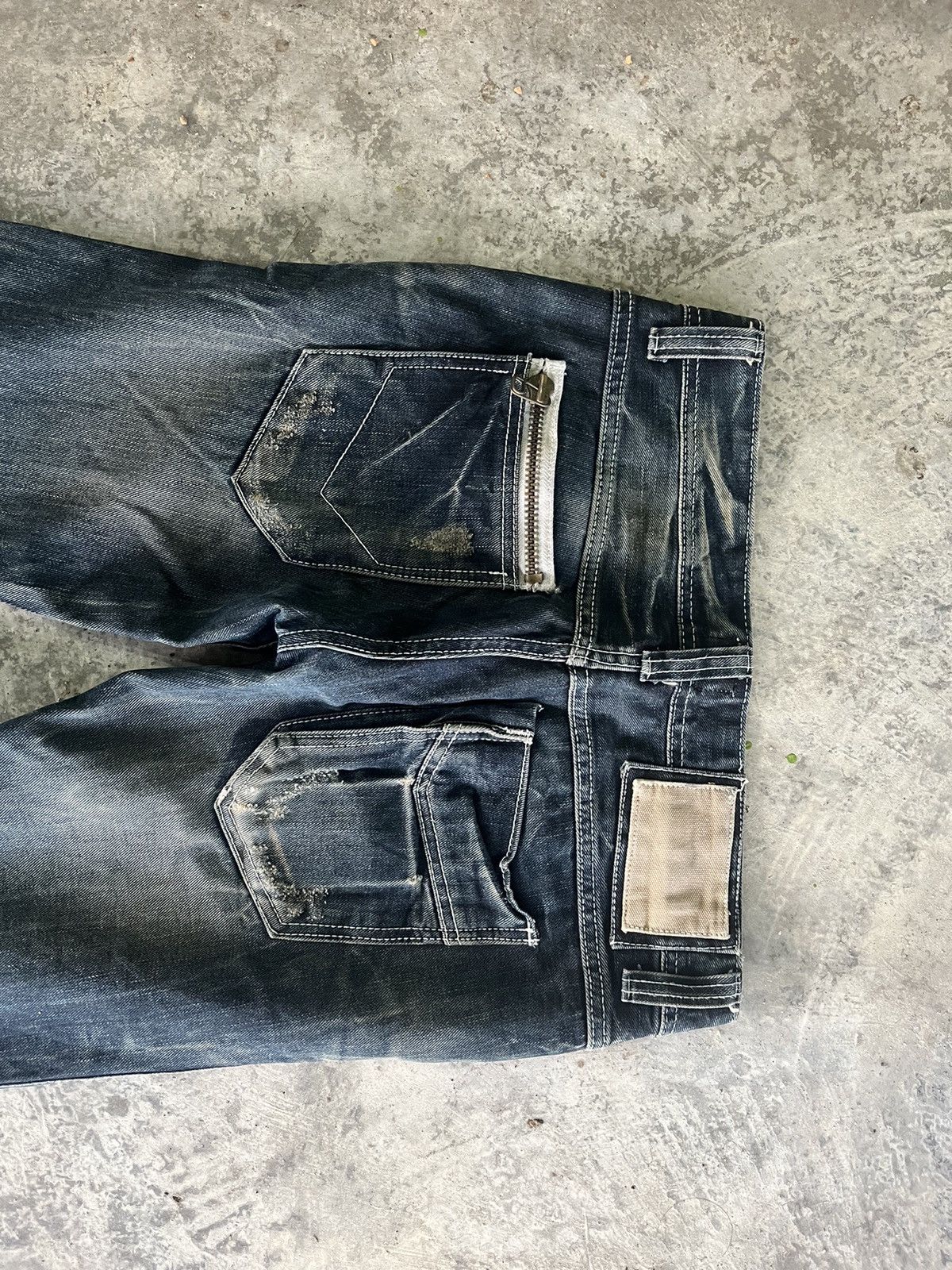 If Six Was Nine × Japanese Brand × Vintage Flare Mudwash Crazy Denim Size US 33 - 15 Thumbnail