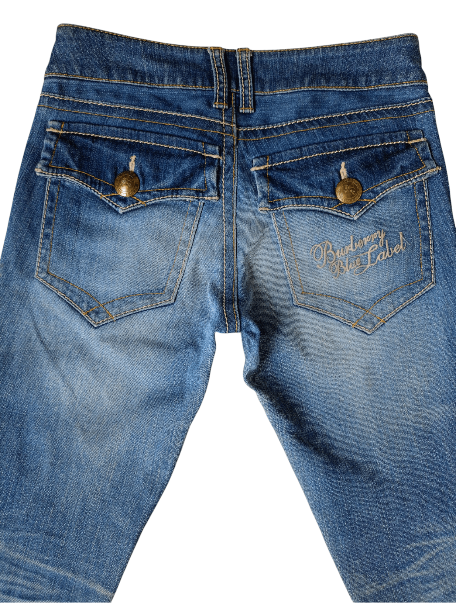 Burberry × Vintage Burberry London Blue Label Vintage Streetwear Denim Bootcut Size 25" / US 0 / IT 36 - 12 Thumbnail
