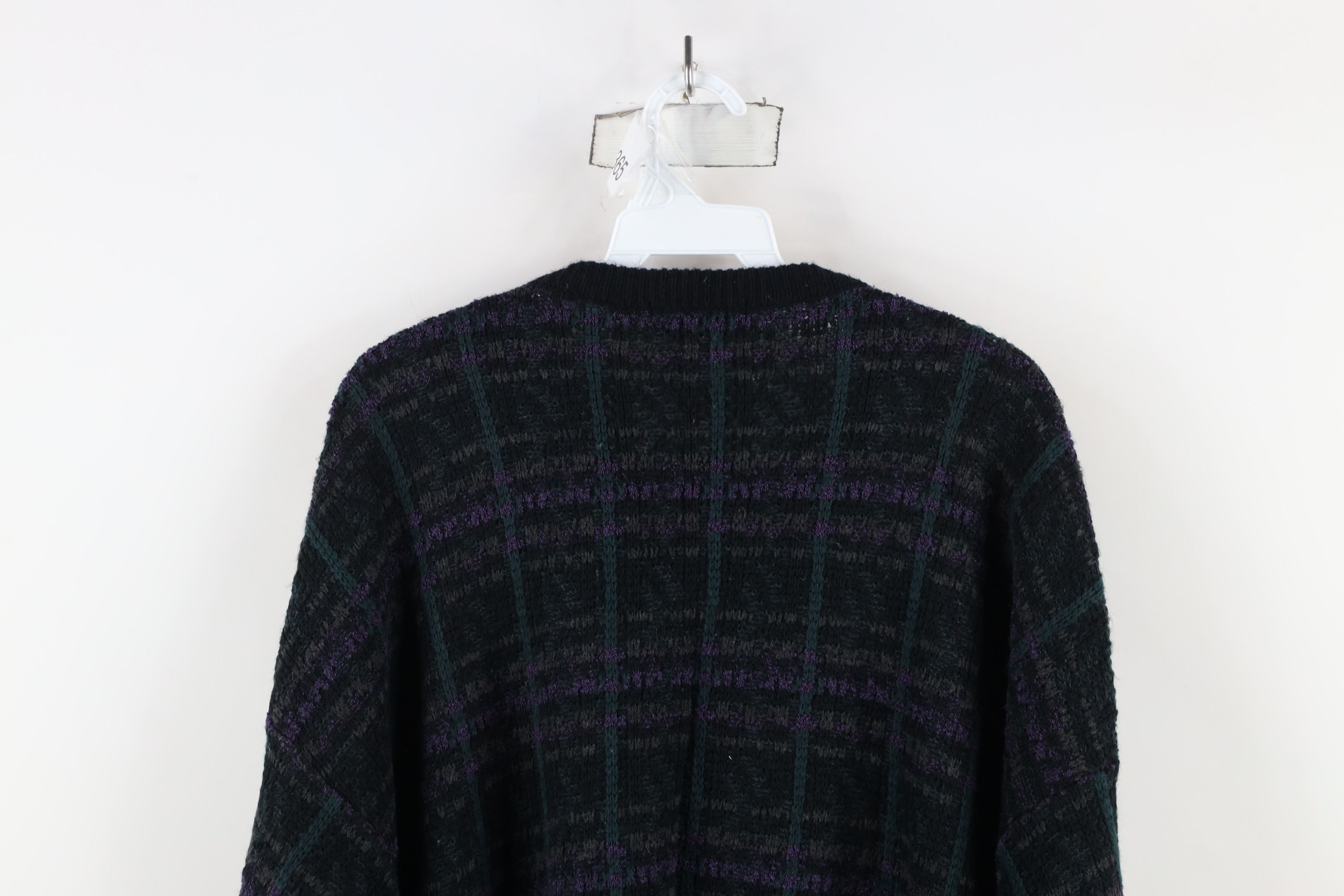 Vintage Vintage 90s Streetwear Rainbow Plaid Knit Crewneck Sweater Size US XXL / EU 58 / 5 - 8 Thumbnail