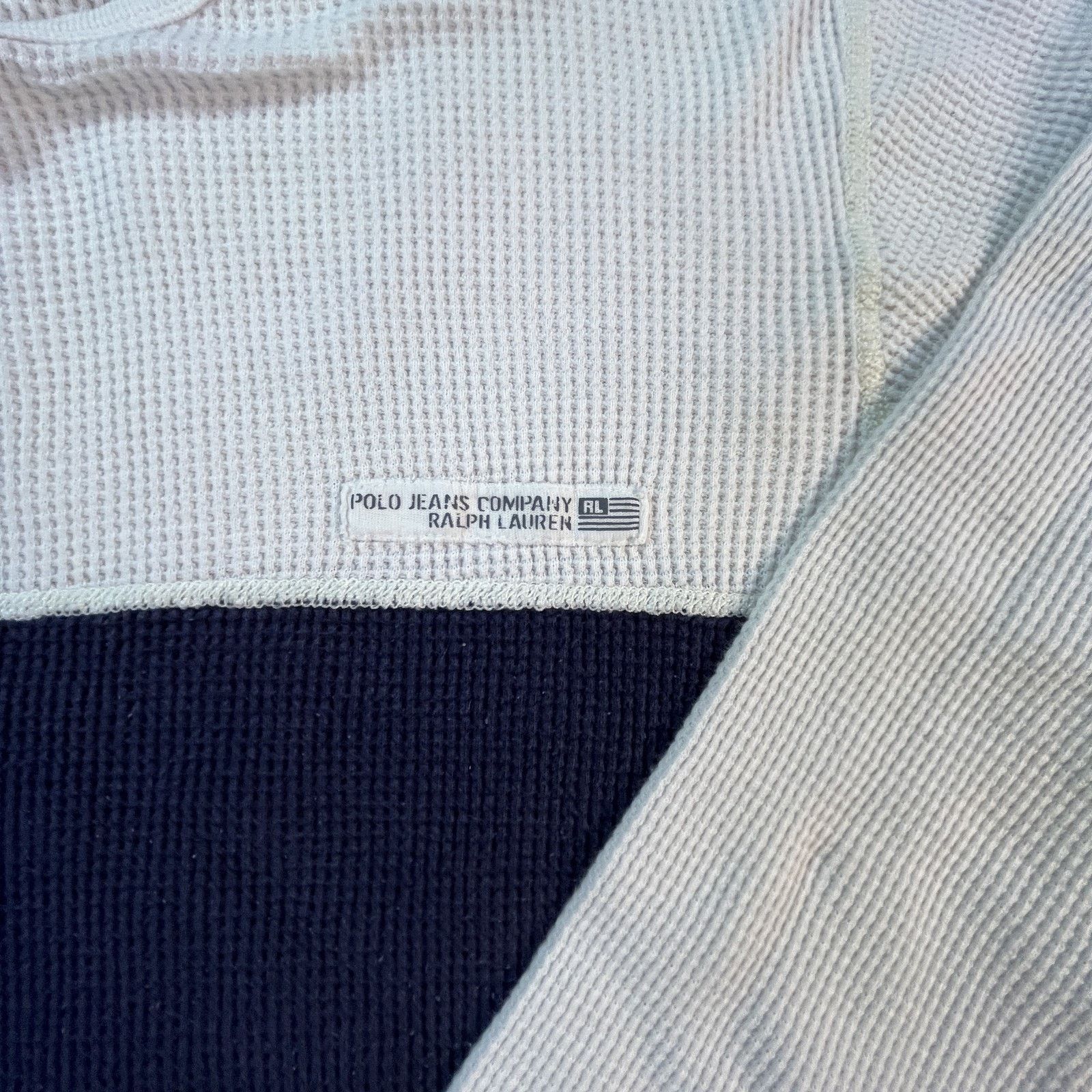 Polo Ralph Lauren Vintage 90s Polo Jeans Co. RL-67 "USA" Waffle Knit Thermal Size US L / EU 52-54 / 3 - 4 Thumbnail