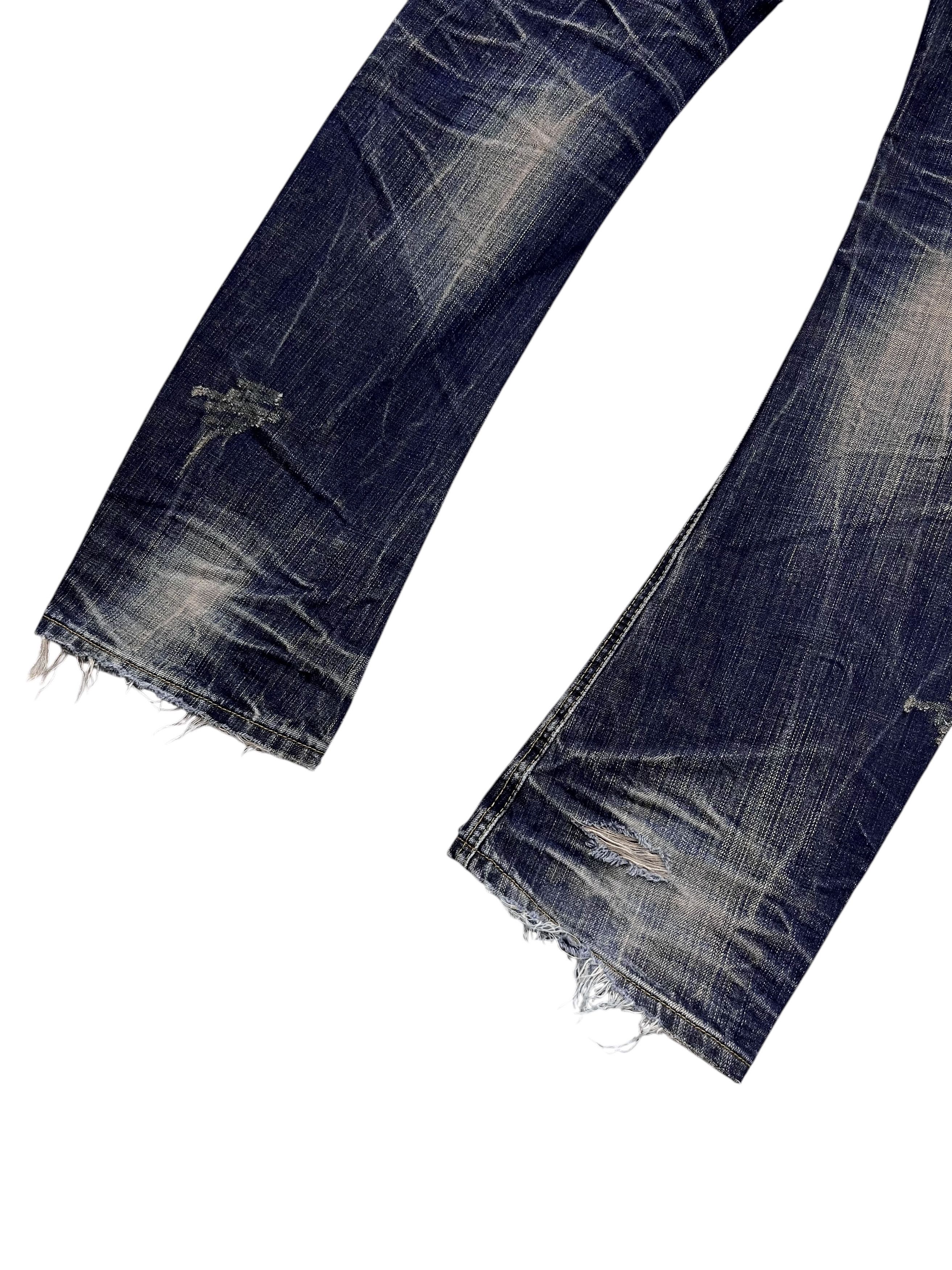 Japanese Brand FYE🔥Vintage C.O.T Mudwash Clawmark Grunge Boro Ripped Denim Size US 28 / EU 44 - 10 Thumbnail