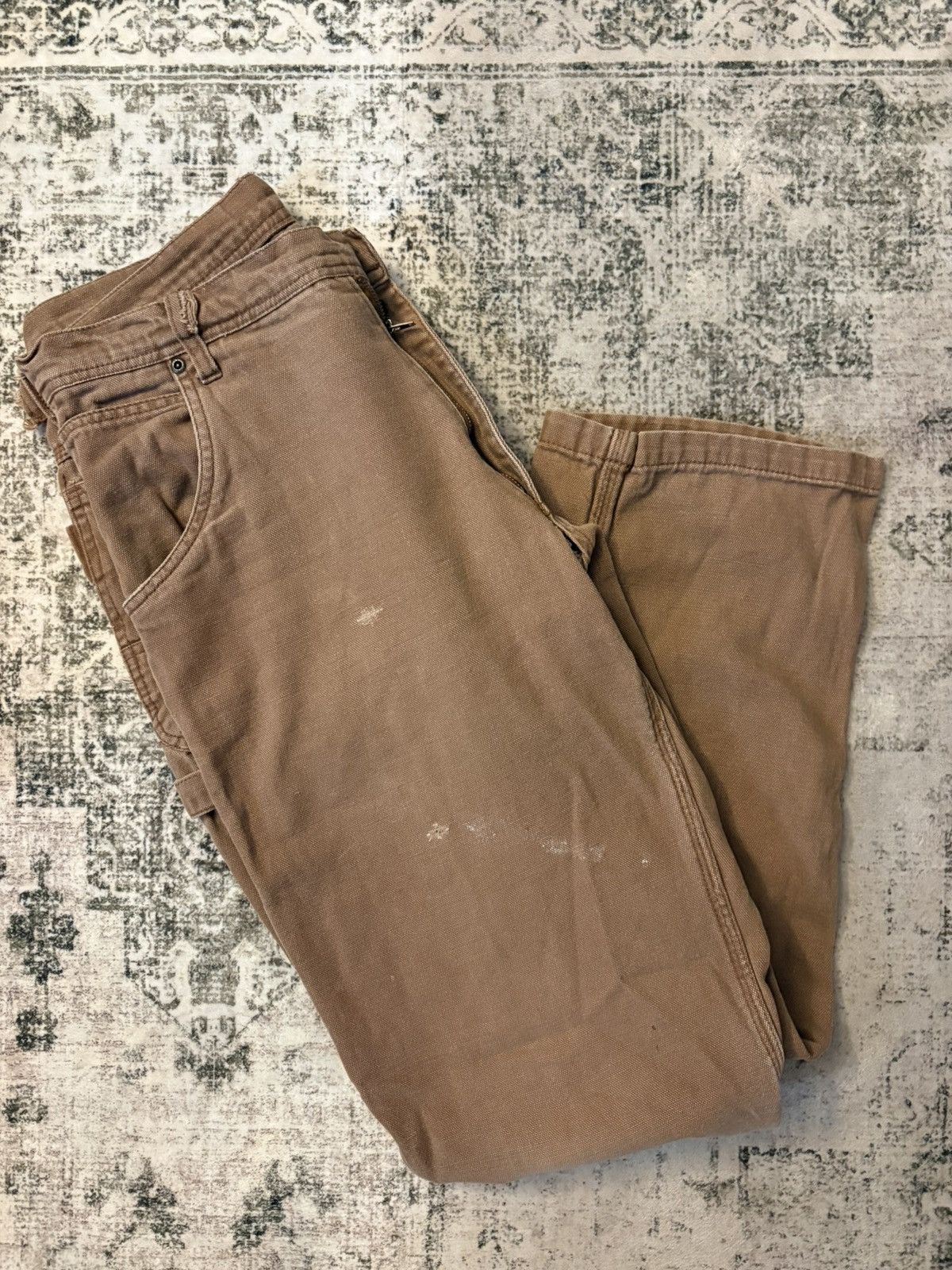 Tan Carpenter Pants Distressed in Beige, Men's (Size 32) — image 4 of 6
