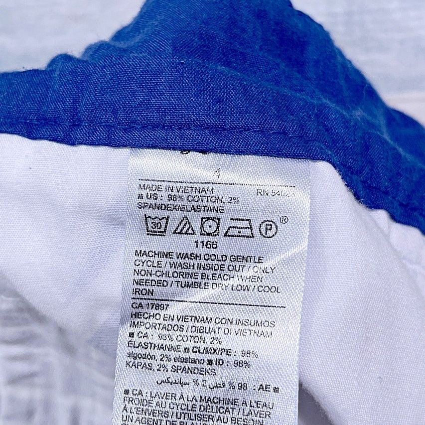 Old Navy Old Navy Everyday Chino Shorts Blue White Stripe Womens 4 Size 27" / US 4 / IT 40 - 5 Thumbnail