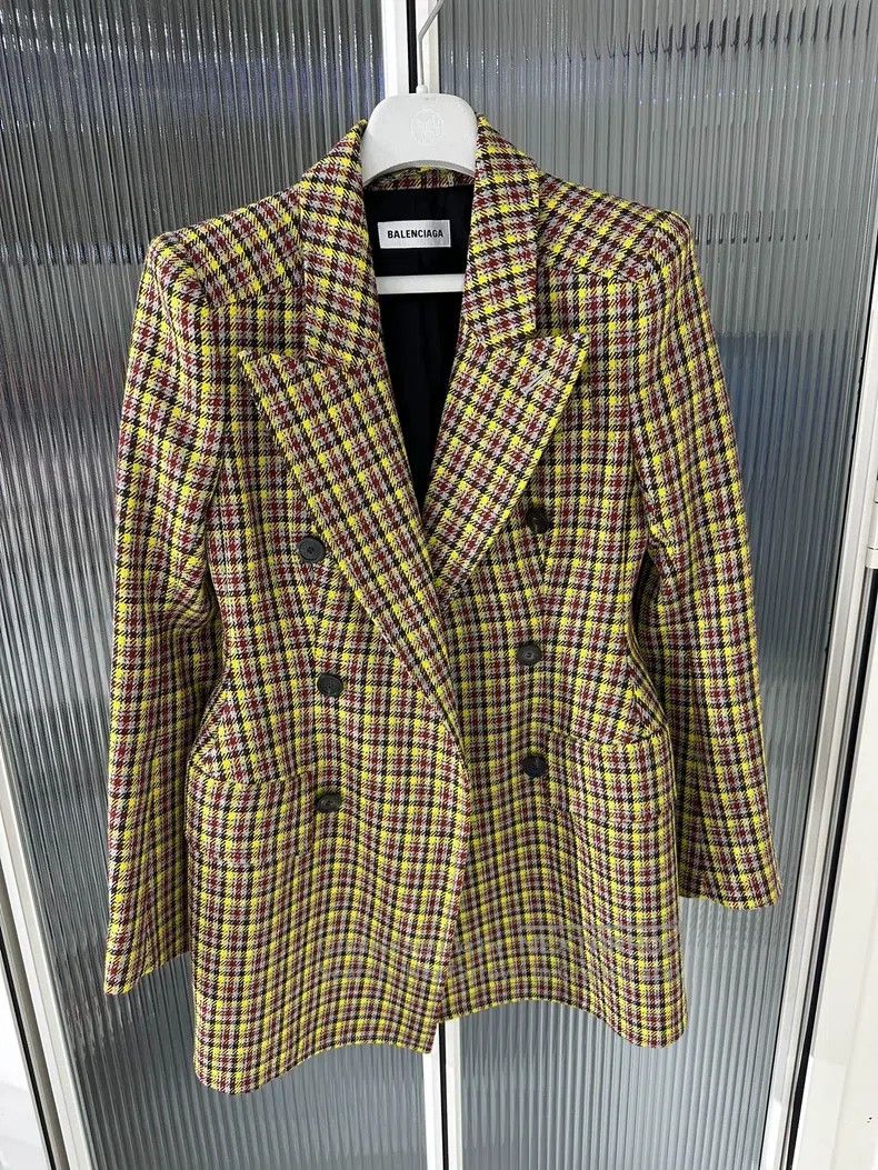 Balenciaga Balenciaga Checkered hourglass blazer Size XXS / US 00 / IT 34 - 3 Thumbnail