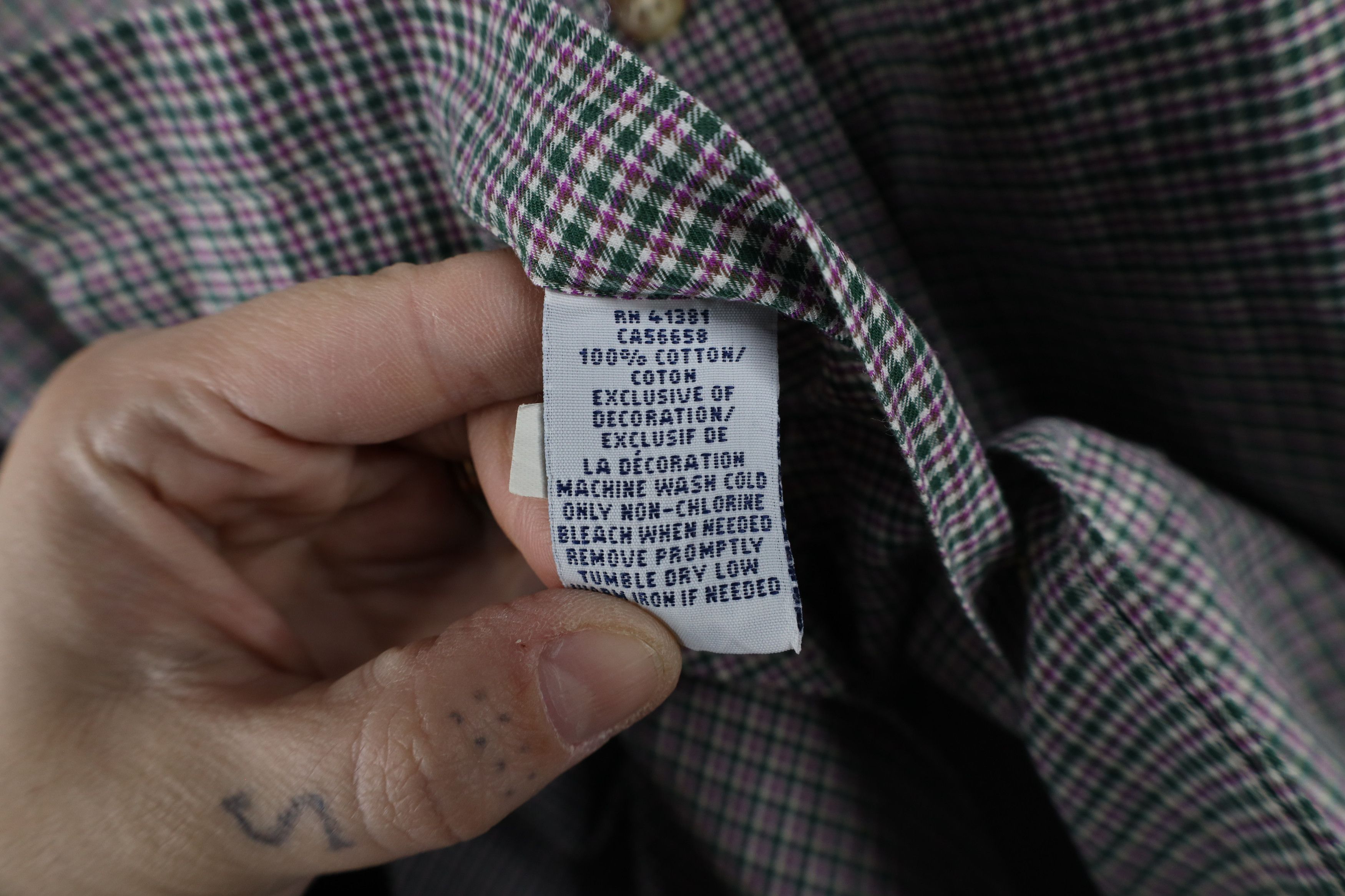 Ralph Lauren × Vintage Vintage Ralph Lauren Plaid Collared Button Down Shirt Cotton Size US XL / EU 56 / 4 - 7 Thumbnail