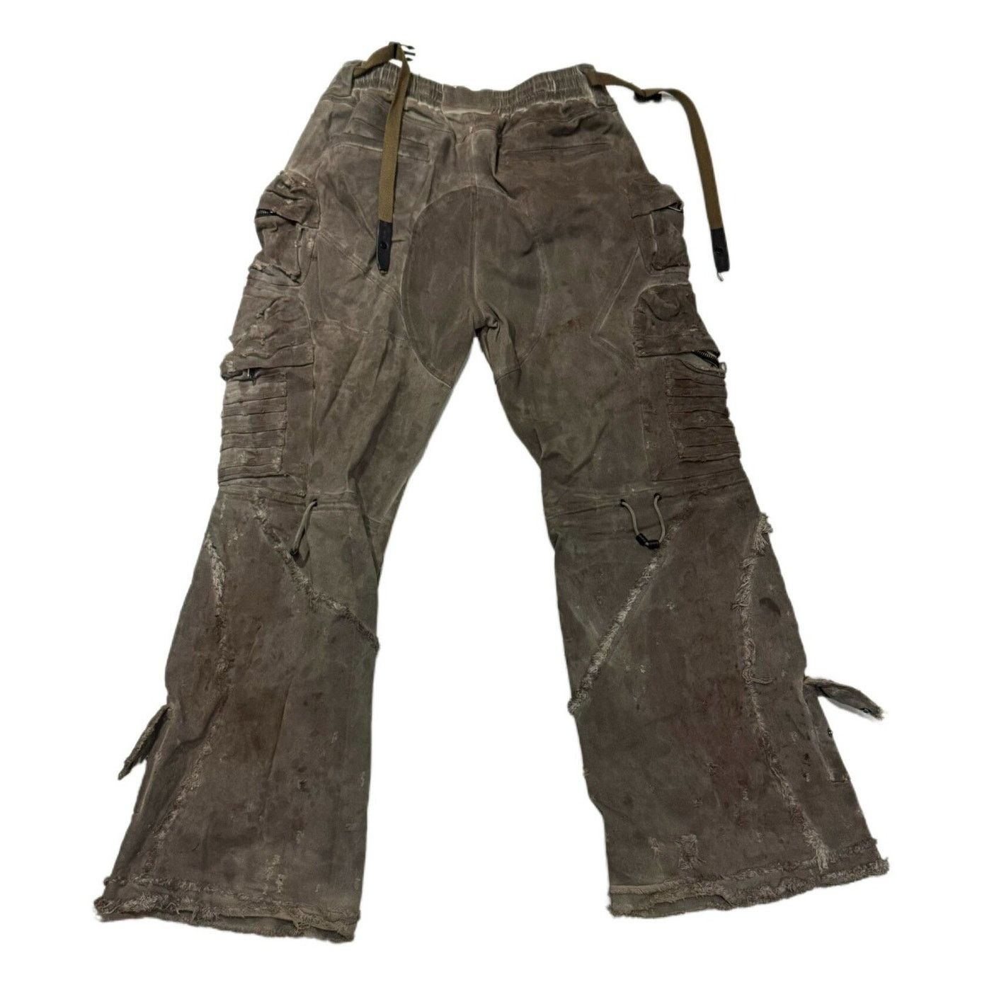 Japanese Brand Vintage Distressed Destroyed Wideleg Baggy Denim Cargo Pants Size US 30 / EU 46 - 2 Thumbnail
