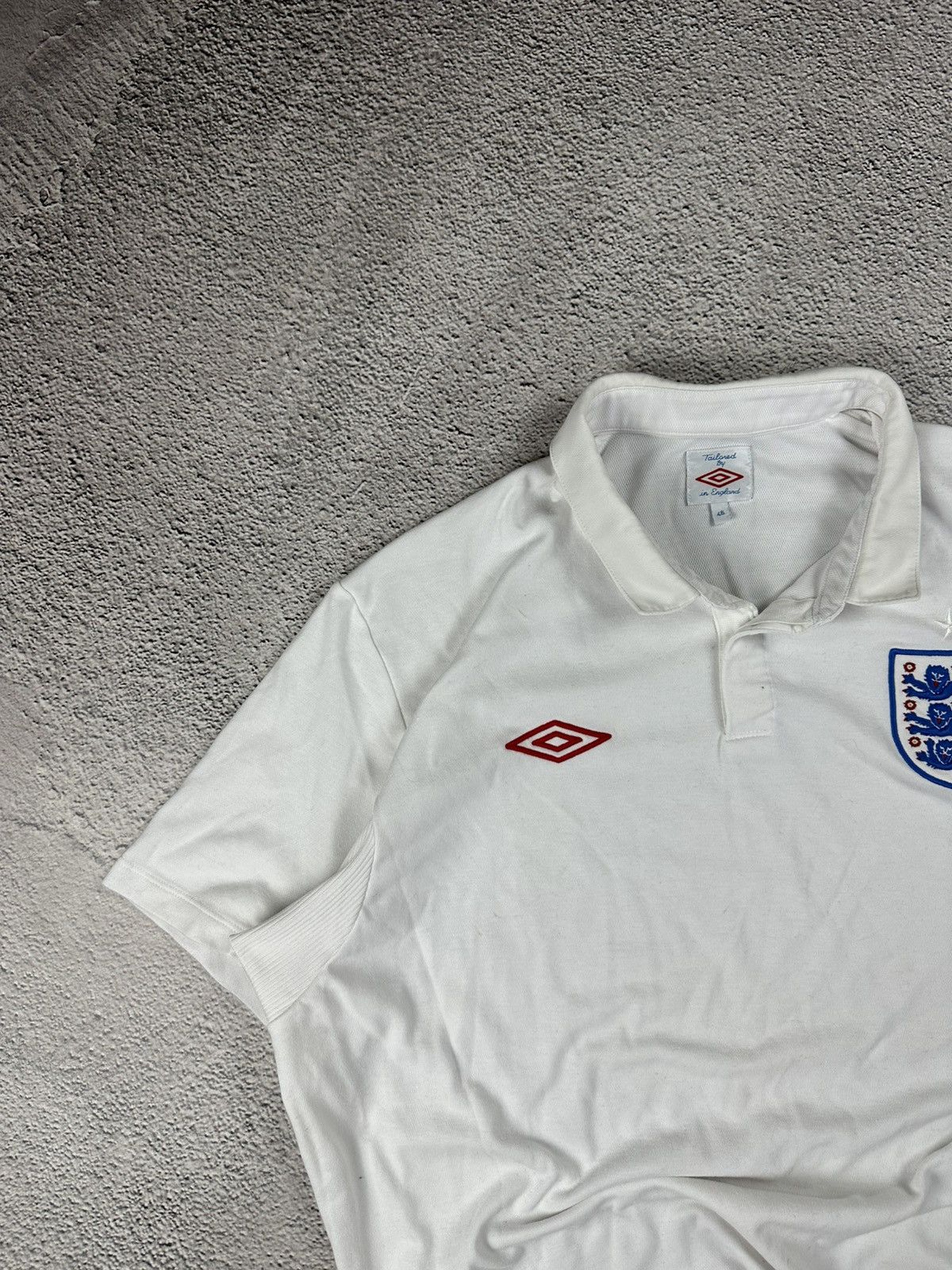 Umbro × Vintage Vintage Umbro England 3 Lions Polo Soccer Jersey Blockcore Size US XL / EU 56 / 4 - 3 Thumbnail