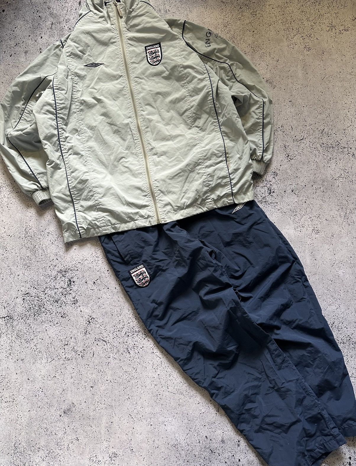 Umbro Vintage 90s Umbro England Track Suit Jacket + Track Pants Size US XXL / EU 58 / 5 - 1 Thumbnail