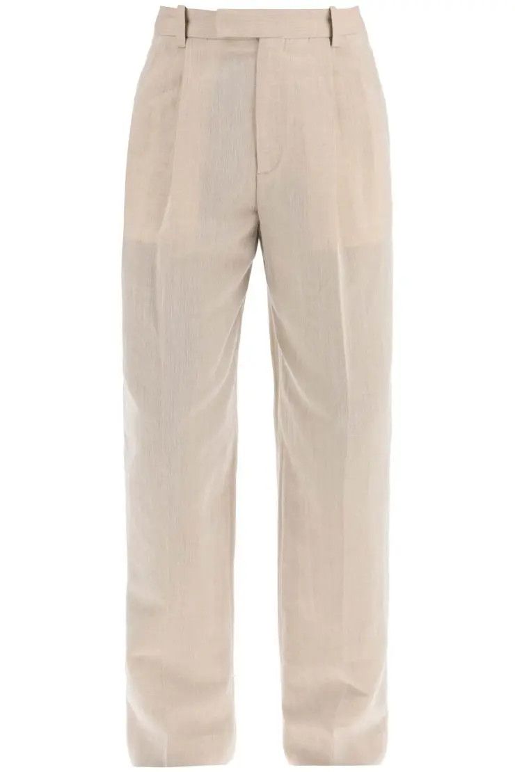 image of Jacquemus O1S22I1N0324 Title Pants In Beige, Men's (Size 34)