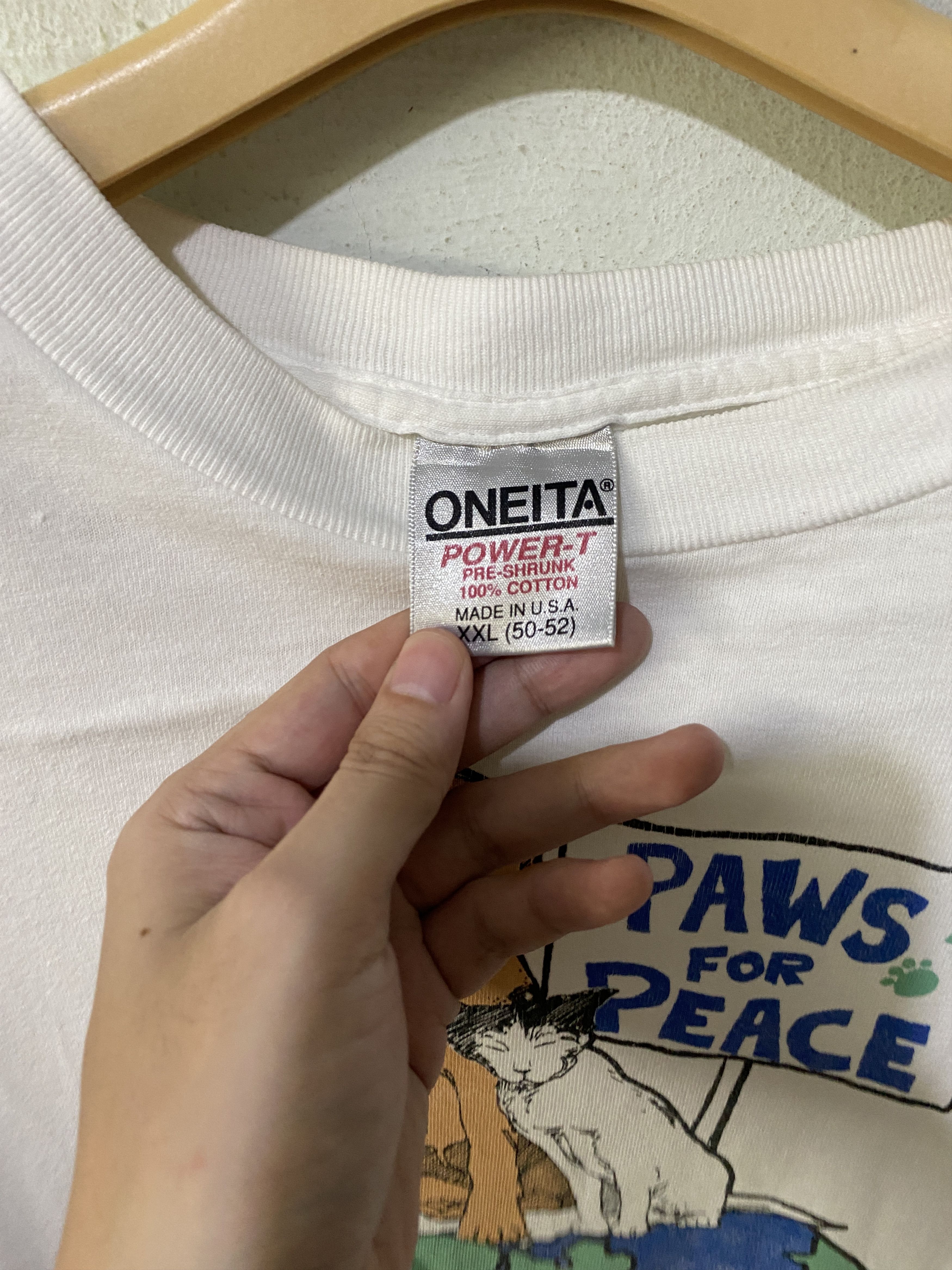 Vintage 90s Paws for Peace Shirt