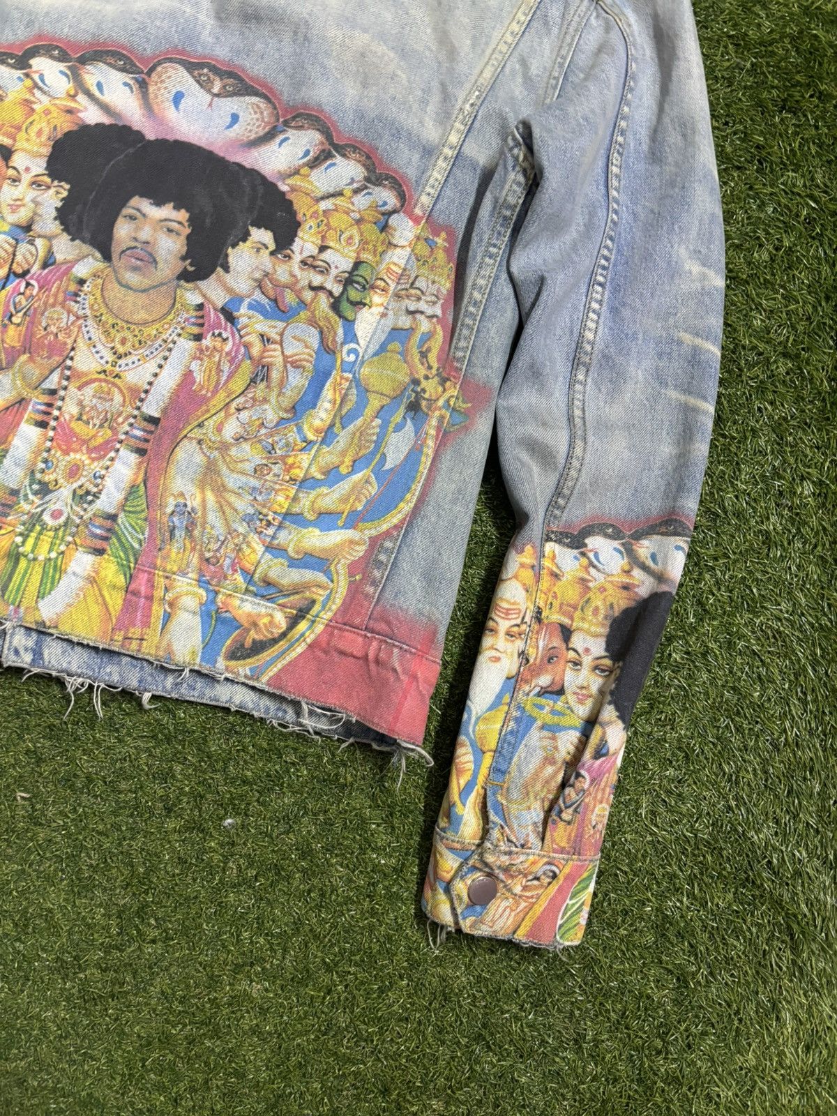 Amiri AMIRI Jimi Hendrix Denim Trucker Jacket Size US XL / EU 56 / 4 - 9 Thumbnail