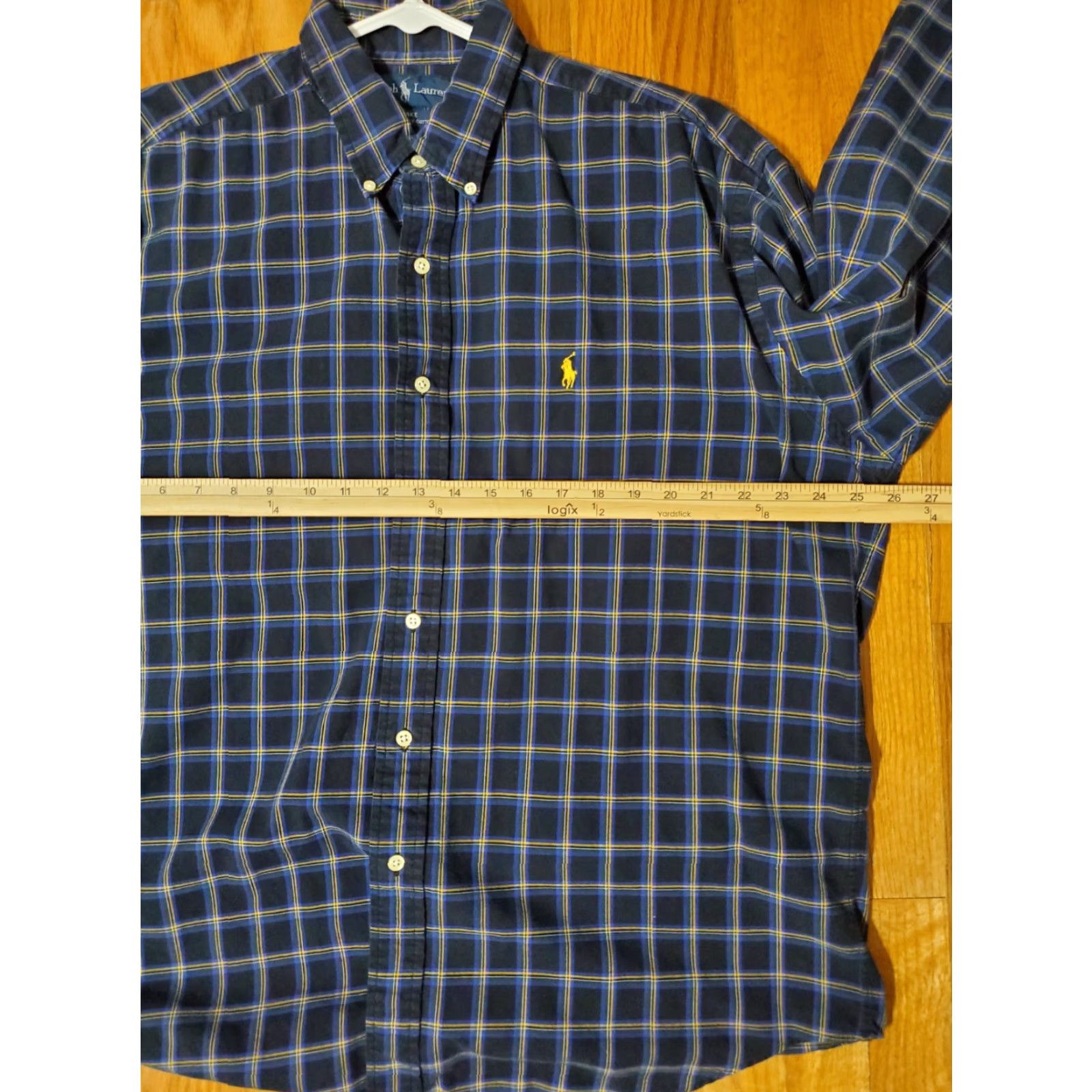 Ralph Lauren Ralph Lauren Blake Button-Up Shirt Navy Plaid 100% Cotton Large Mens Long Sleeve Classic Preppy Logo Size US L / EU 52-54 / 3 - 6 Thumbnail