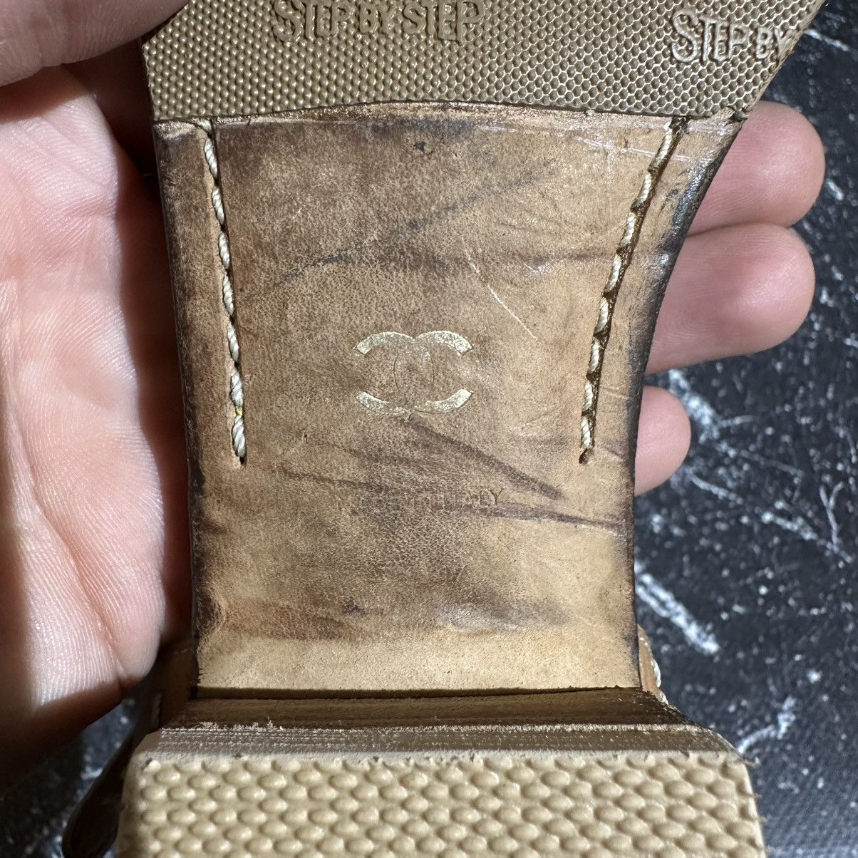 Chanel VINTAGE CHANEL - Women’s Leather Sandals Size 39.5 Size US 9.5 / IT 39.5 - 16 Thumbnail