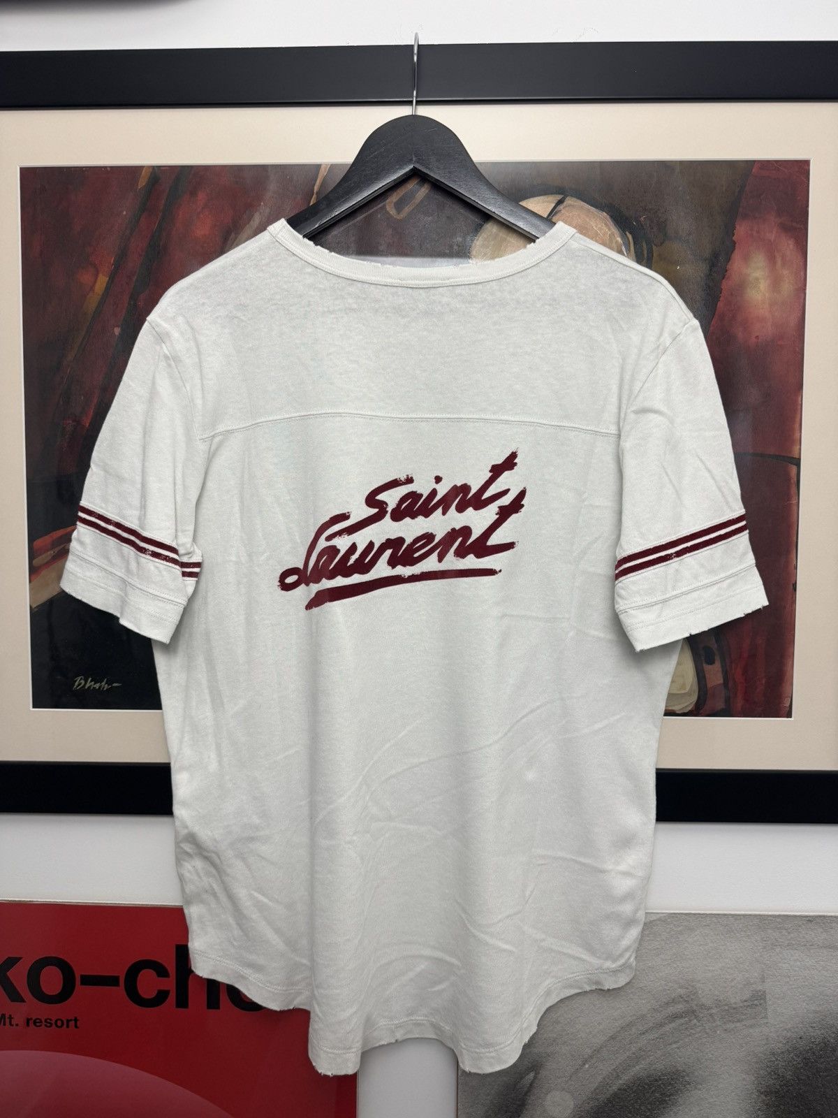 Hedi Slimane × Saint Laurent Paris Saint Laurent Paris Tee SLP Hedi Slimane Big Back Logo Size US S / EU 44-46 / 1 - 1 Thumbnail