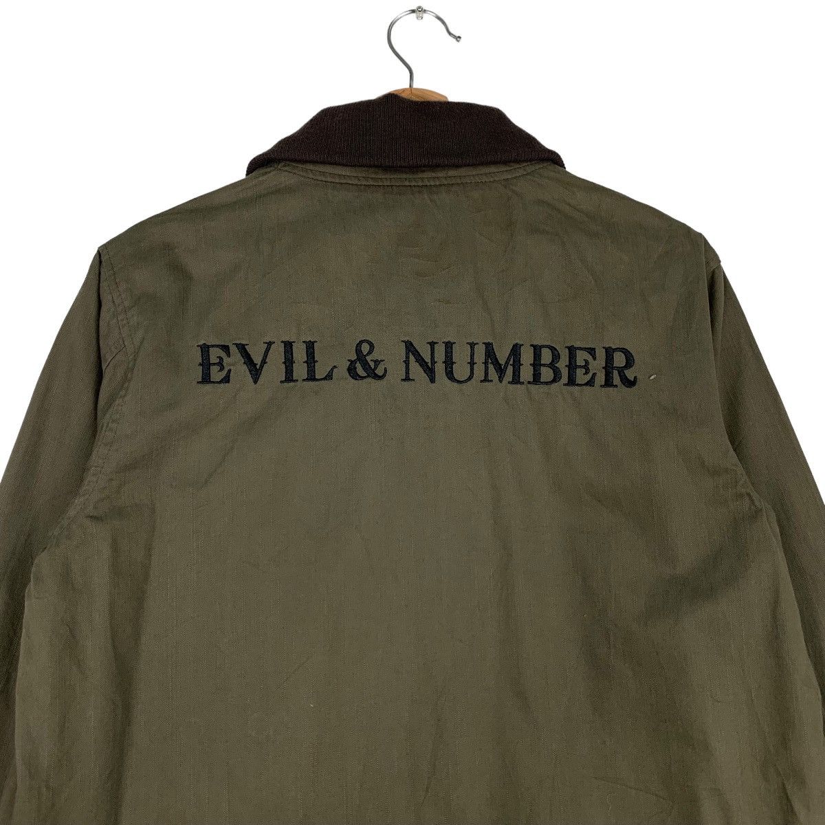 Japanese Brand EVIL NUMBER Embroidey Big Logo Barn Jacket #0481-C22 Size US M / EU 48-50 / 2 - 8 Thumbnail
