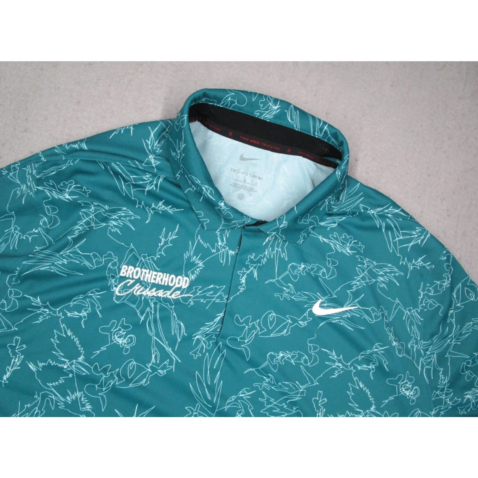 Nike Nike Golf Shirt Mens Large Blue Dri-Fit ADV Tiger Woods Brotherhood Crusade Polo Size US L / EU 52-54 / 3 - 2 Thumbnail