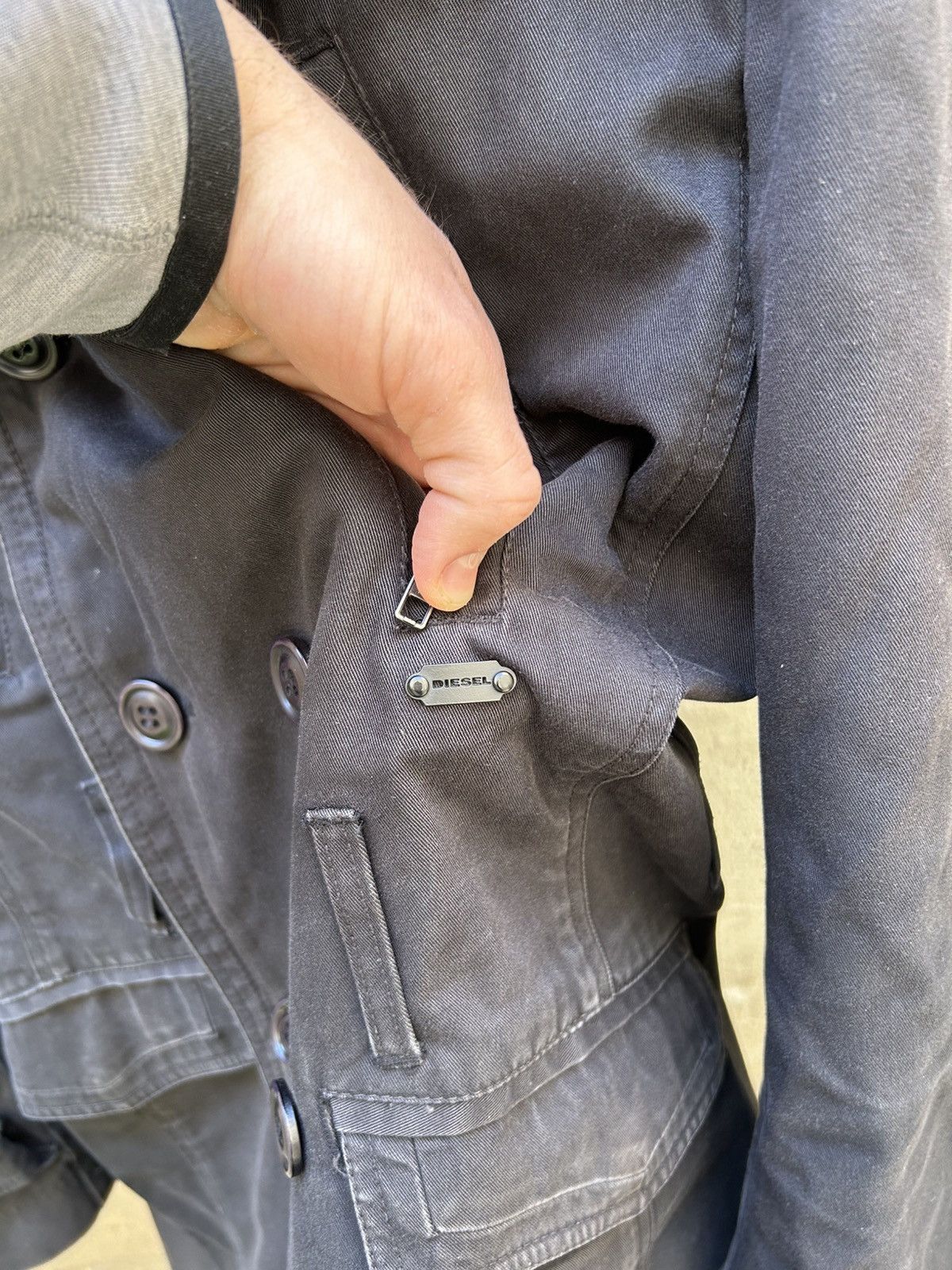 Diesel Diesel black Multipocket Zipper Trench Coat avant garde stil Size M / US 6-8 / IT 42-44 - 5 Thumbnail