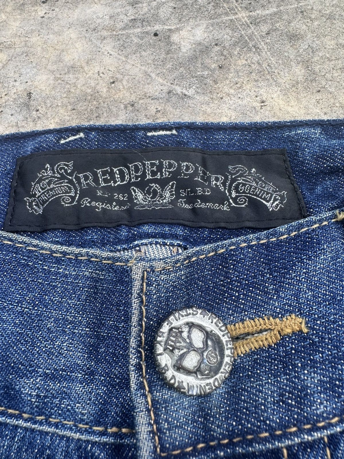 If Six Was Nine 2000s Red Pepper Whisker Jean Size US 33 - 8 Thumbnail