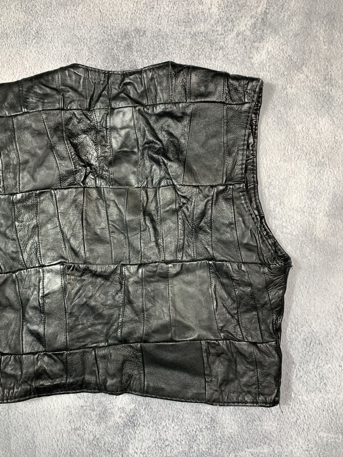 Other Vintage 80s style wmns Leather patchwork vest retro size M Size M / US 6-8 / IT 42-44 - 14 Thumbnail