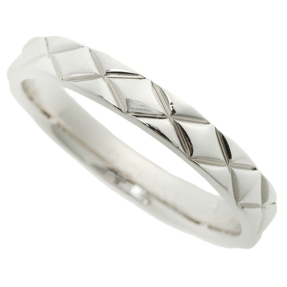 Chanel Chanel Chanel Pt950 Matelasse Ring Platinum #61 Metal Ring in Excellent Condition Size ONE SIZE - 1 Thumbnail