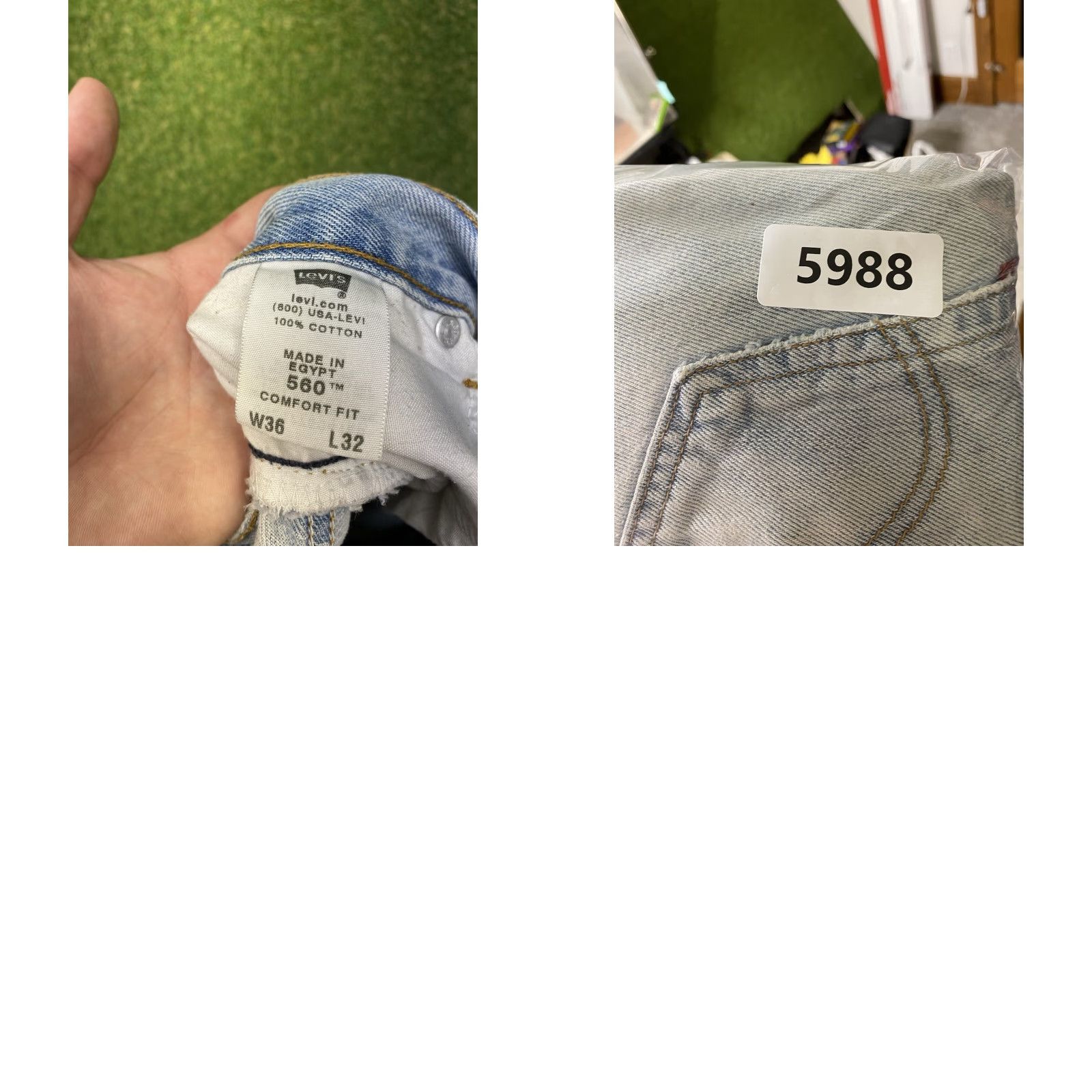 Levi's VINTAGE Levi's Jeans 560 Mens 36x32 Light Blue Denim Comfort Fit 5-Pocket Relaxed USA Workwear 90s Size US 36 / EU 52 - 10 Thumbnail