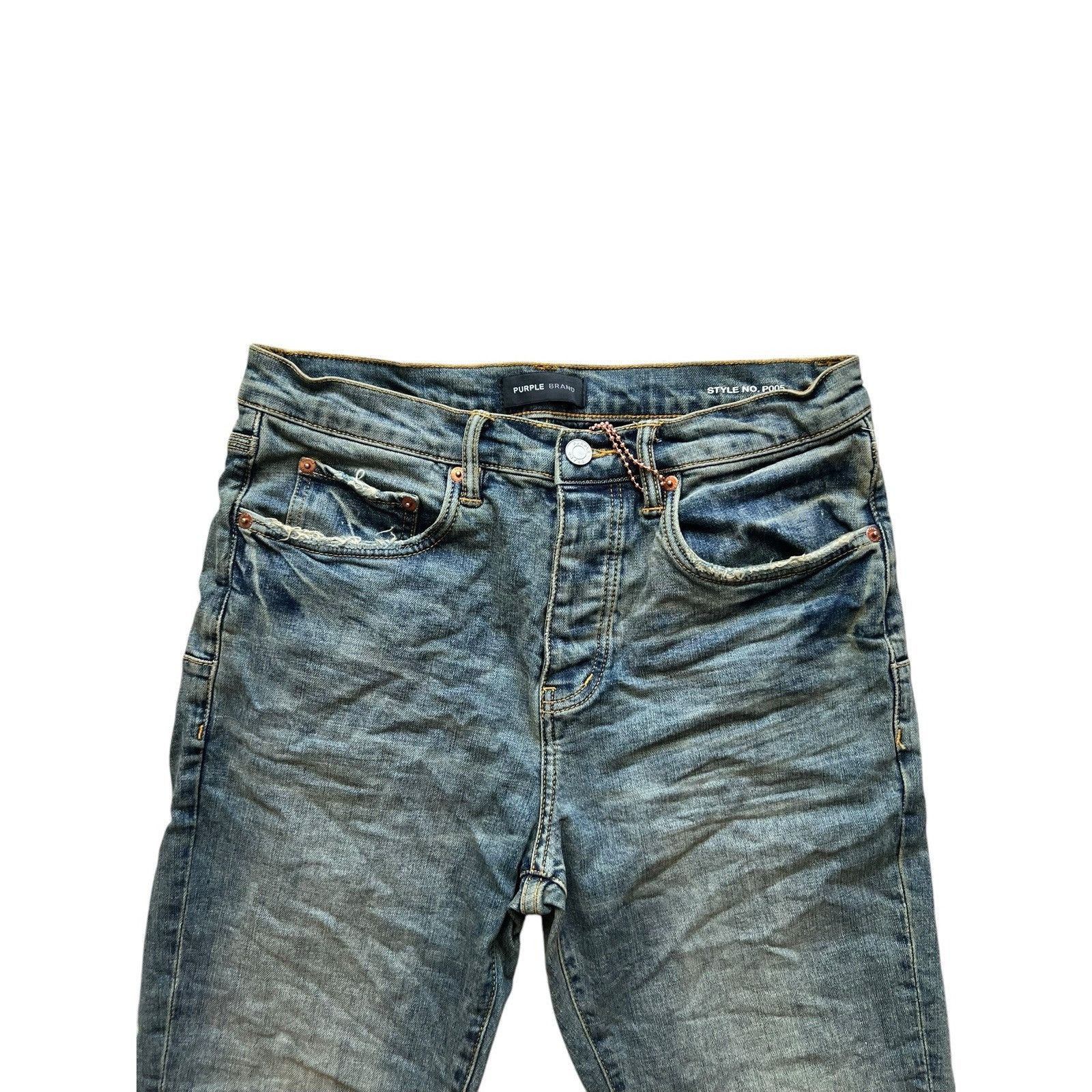 Purple × Purple Brand Purple Brand Jeans Men Slim Straight Blue P005 Size 30/32 Size US 30 / EU 46 - 3 Thumbnail