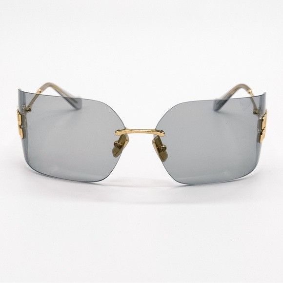 Miu Miu NEW SMU 54Y 5AK30B MIU MIU GOLD GREY WOMEN SUNGLASSES MU54YS Size ONE SIZE - 3 Thumbnail