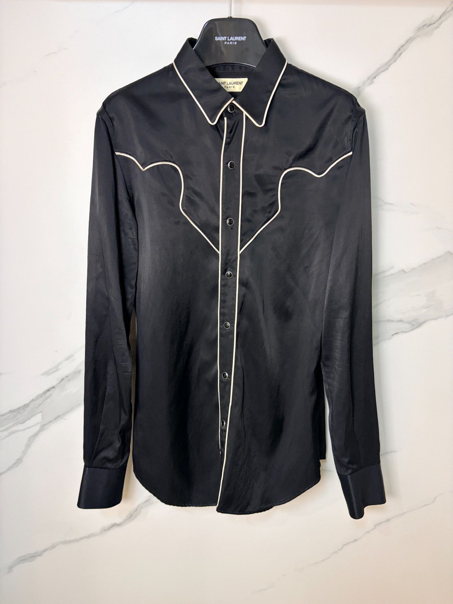 Saint Laurent Paris Saint Laurent FW16 White Line Shirt L Size US L / EU 52-54 / 3 - 1 Thumbnail