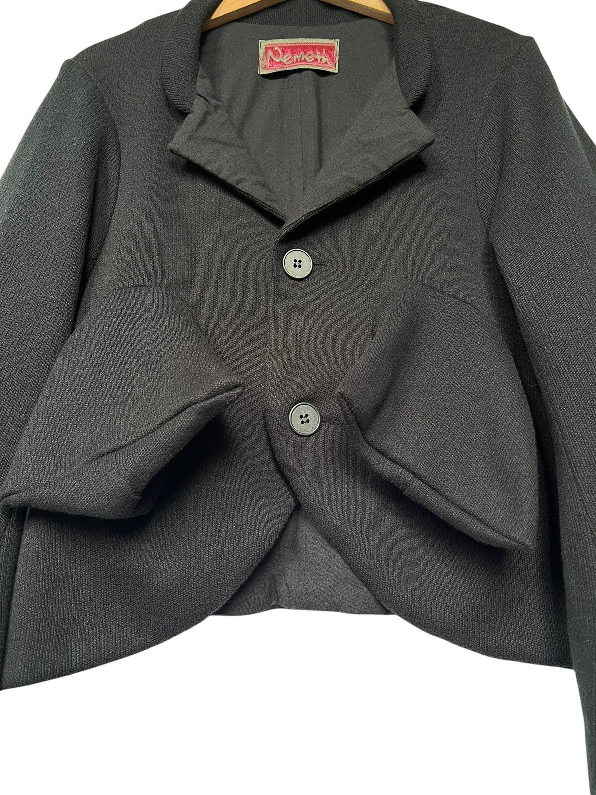 Christopher Nemeth Vintage 1990s Nemeth Unusual Cropped Blazer Jacket Size US M / EU 48-50 / 2 - 6 Thumbnail