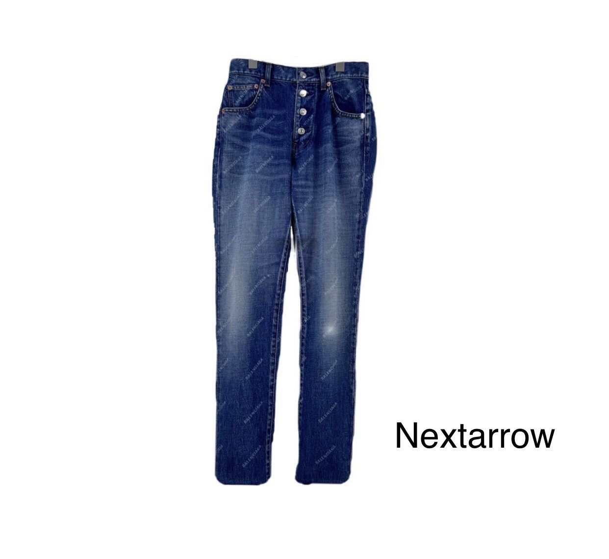 Balenciaga BALENCIAGA light blue full logo tight jeans2412-Nextarrow Size US 26 / EU 42 - 1 Thumbnail